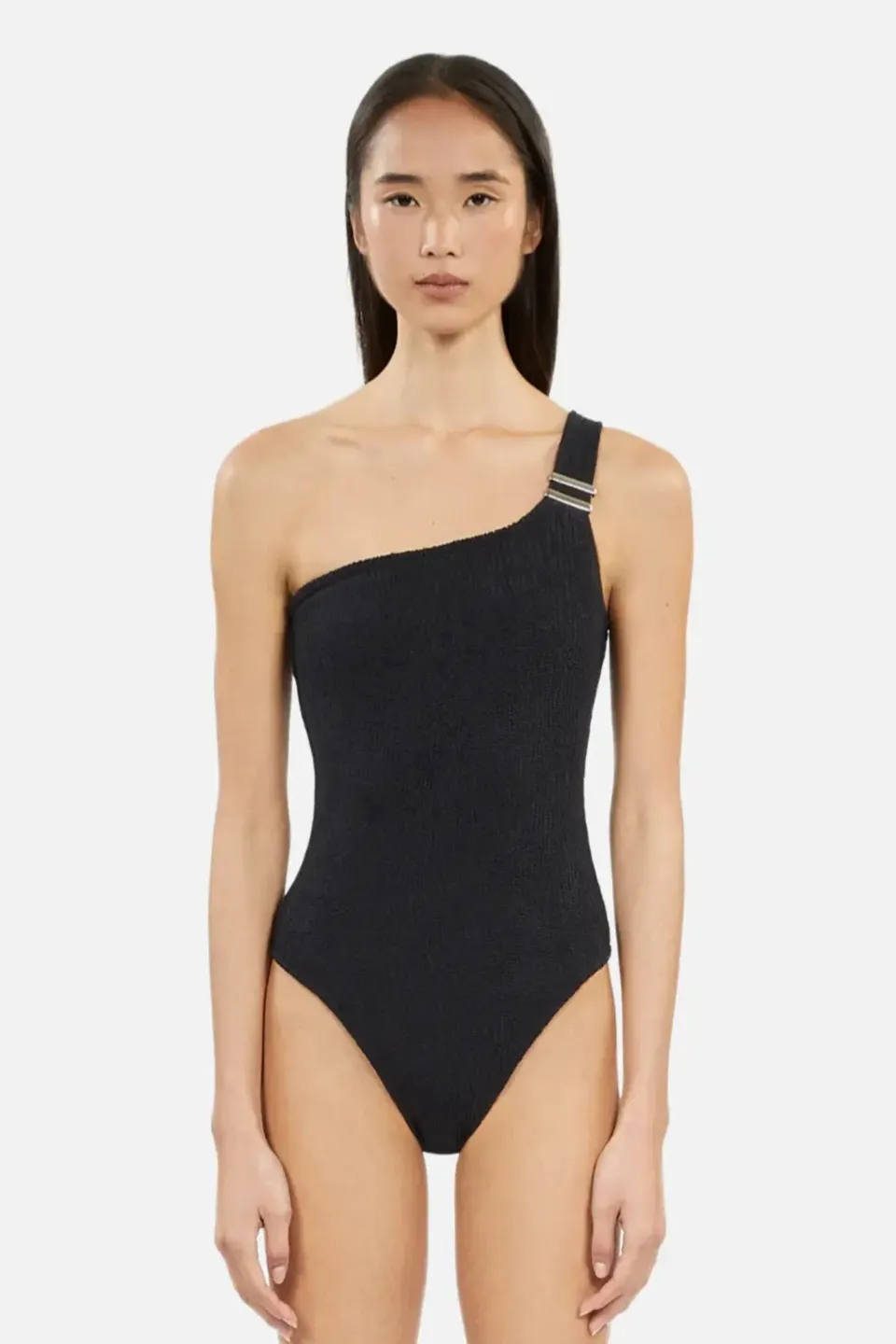 luz-x-the-kooples-maillot-de-bain-une-pi-ce-romy-noir-asym-trique image 1