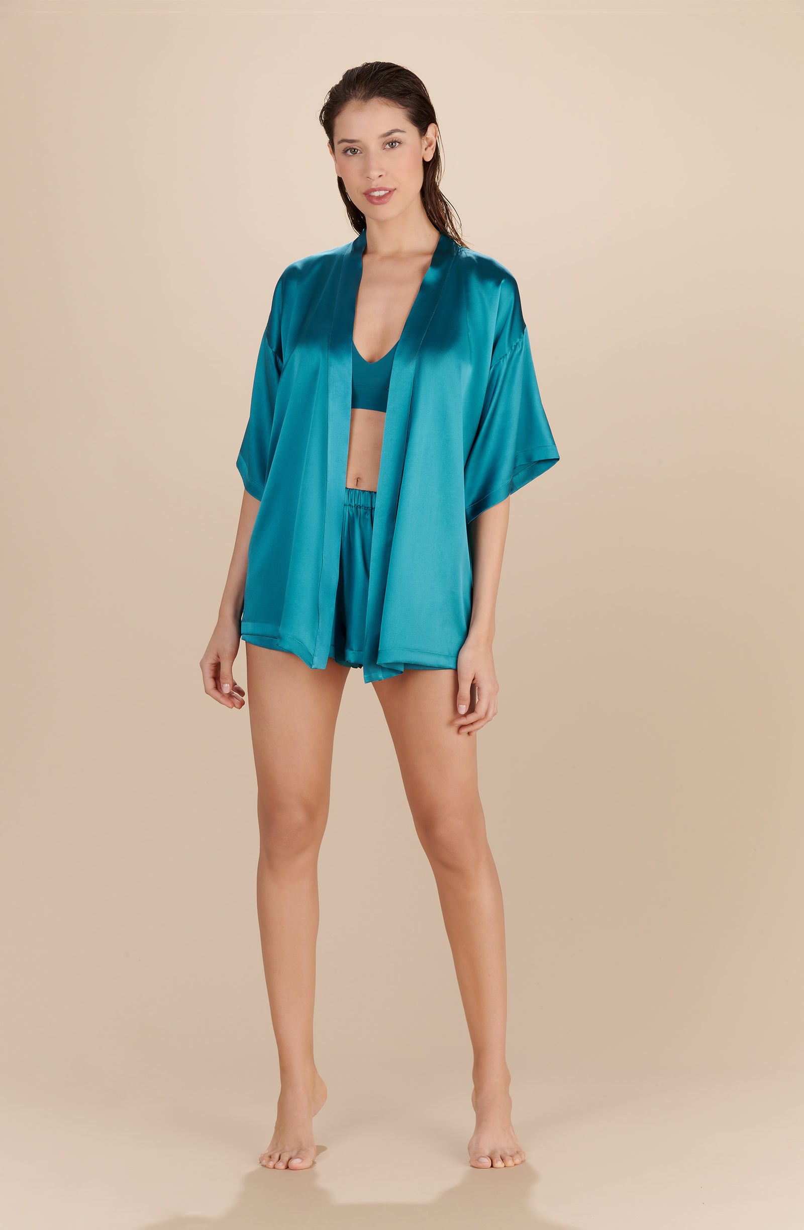 pain-de-sucre-caly-short-ample-en-soie-stretch-taille-lastiqu-e-persan-bleu image 4