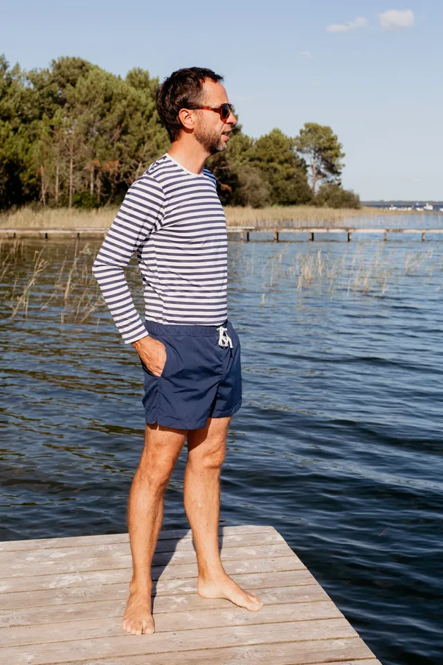 les-ultraviolettes-marlon-tee-shirt-anti-uv-homme-rayure-marine image 1