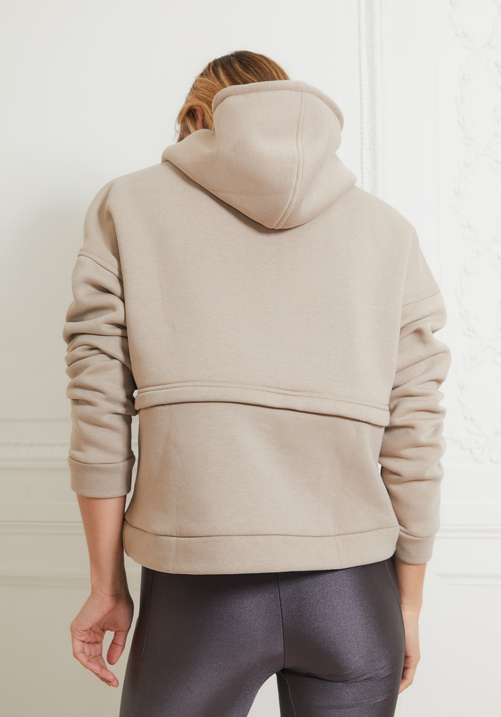 luz-collections-sweat-petya-fts-beige-sweatshirt-capuche-coton-oeko-tex-upf-50 image 4