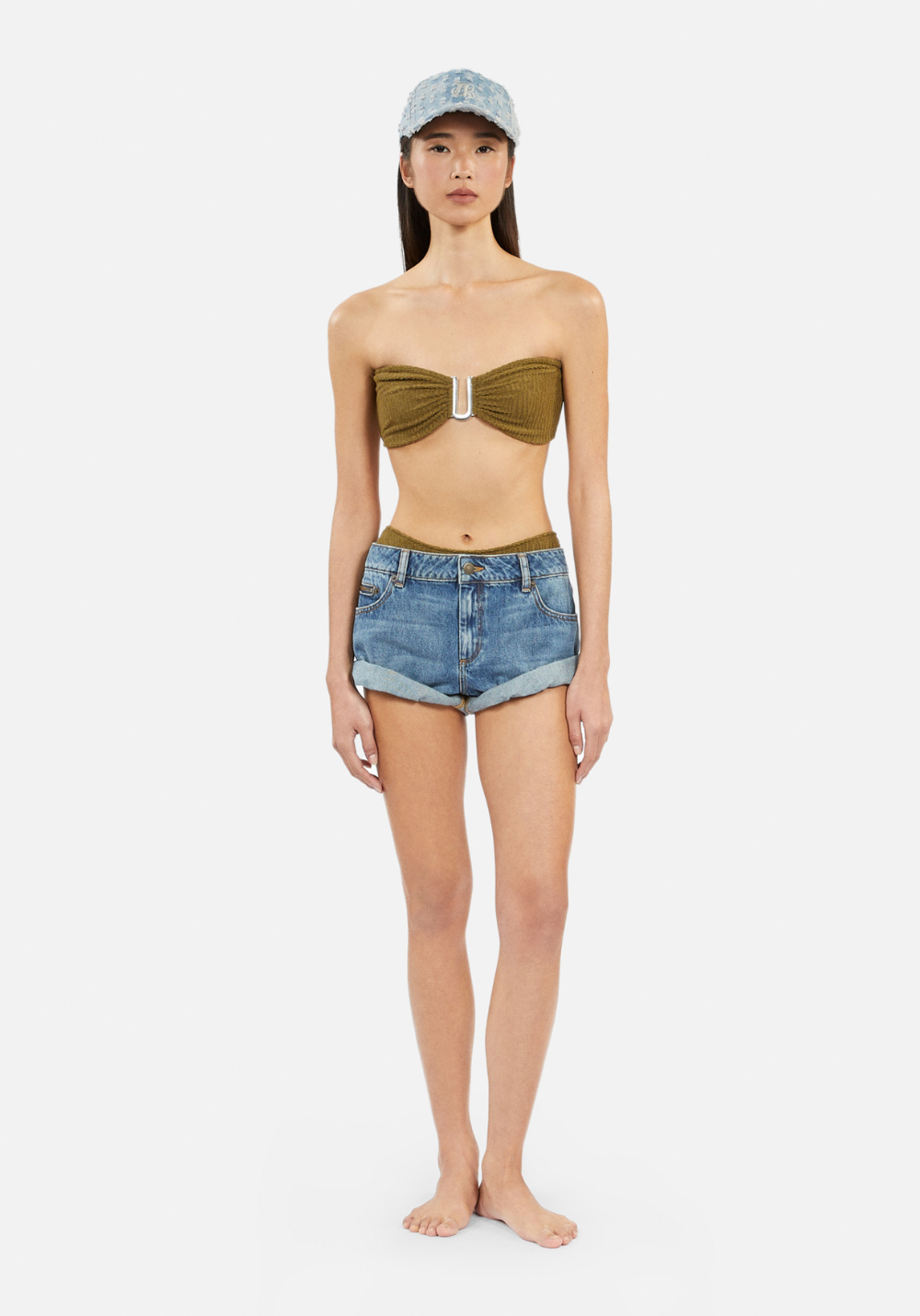 luz-collections-haut-de-maillot-de-bain-bandeau-coralie-kaki-textur-taille-uniqu image 3