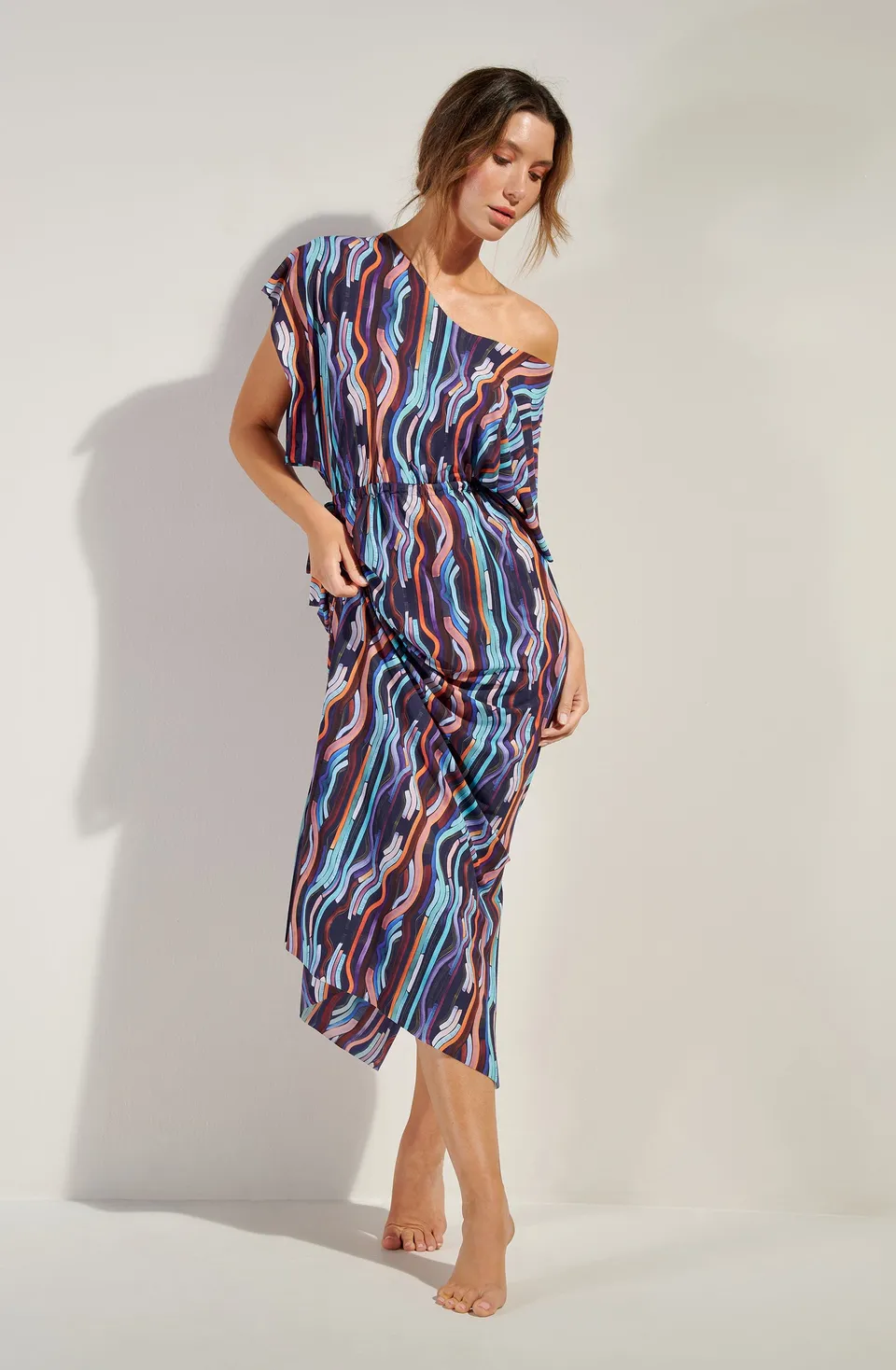 pain-de-sucre-randa-neon-robe-tunique-longue-ample-voile-fluide image 1