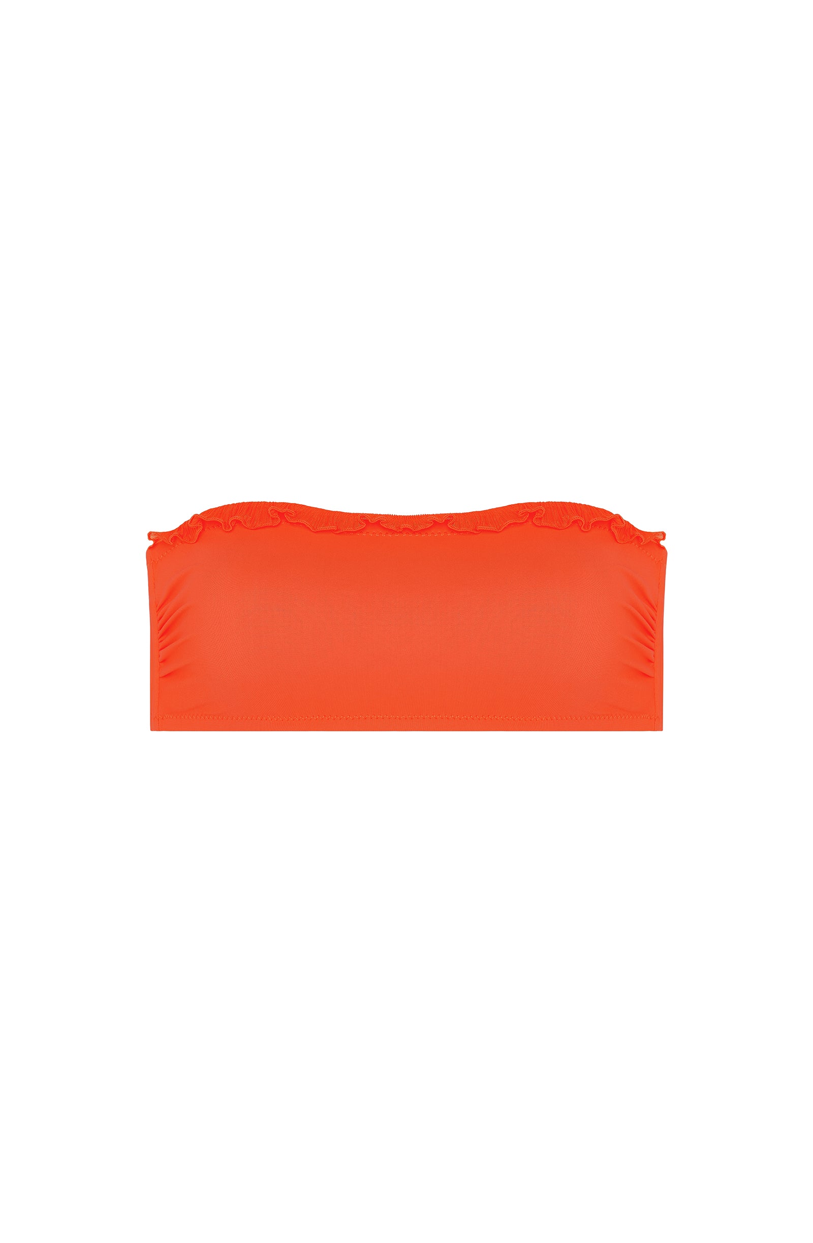 pain-de-sucre-valli-haut-de-maillot-bandeau-orange-volant-voile-pliss image 5