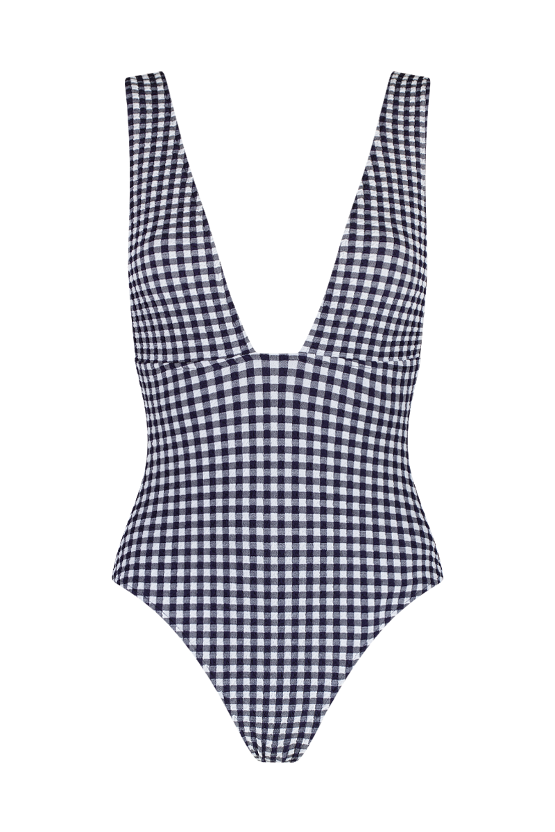 anja-paris-le-plongeant-maillot-de-bain-une-pi-ce-vichy-marine image 2