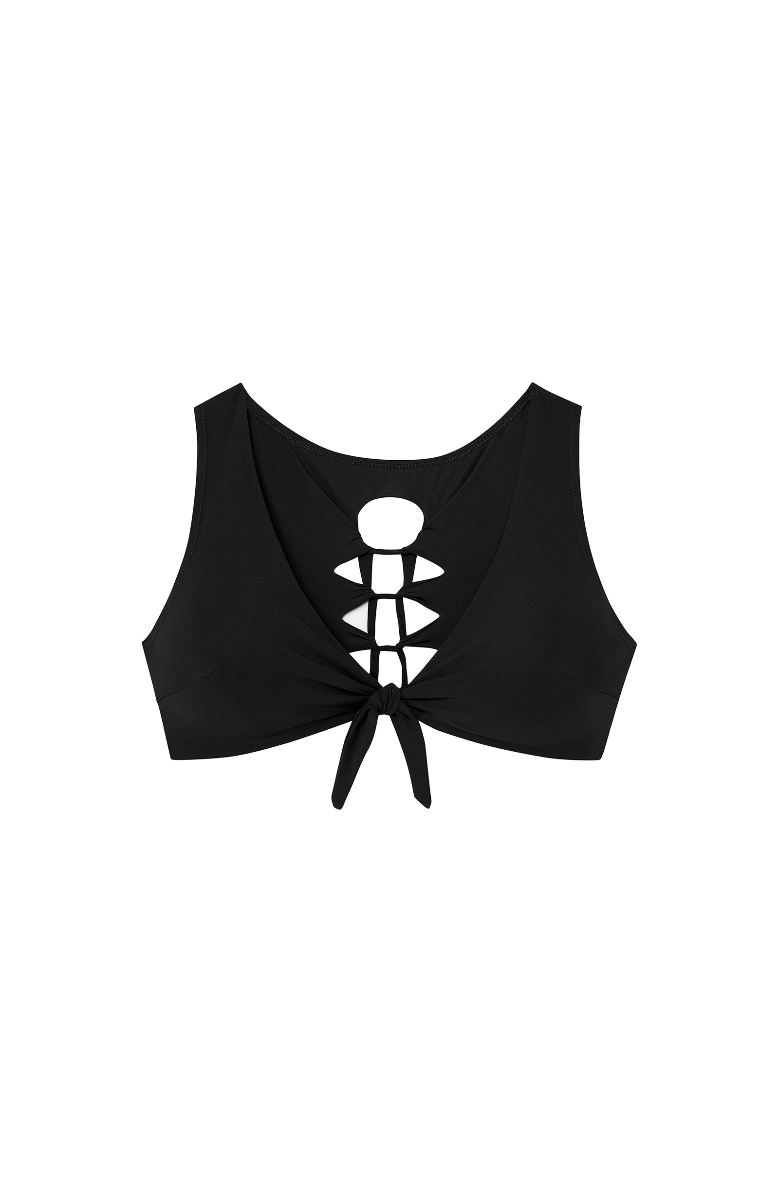 pain-de-sucre-tecla-haut-de-maillot-crop-top-noue-entre-seins-noir image 8
