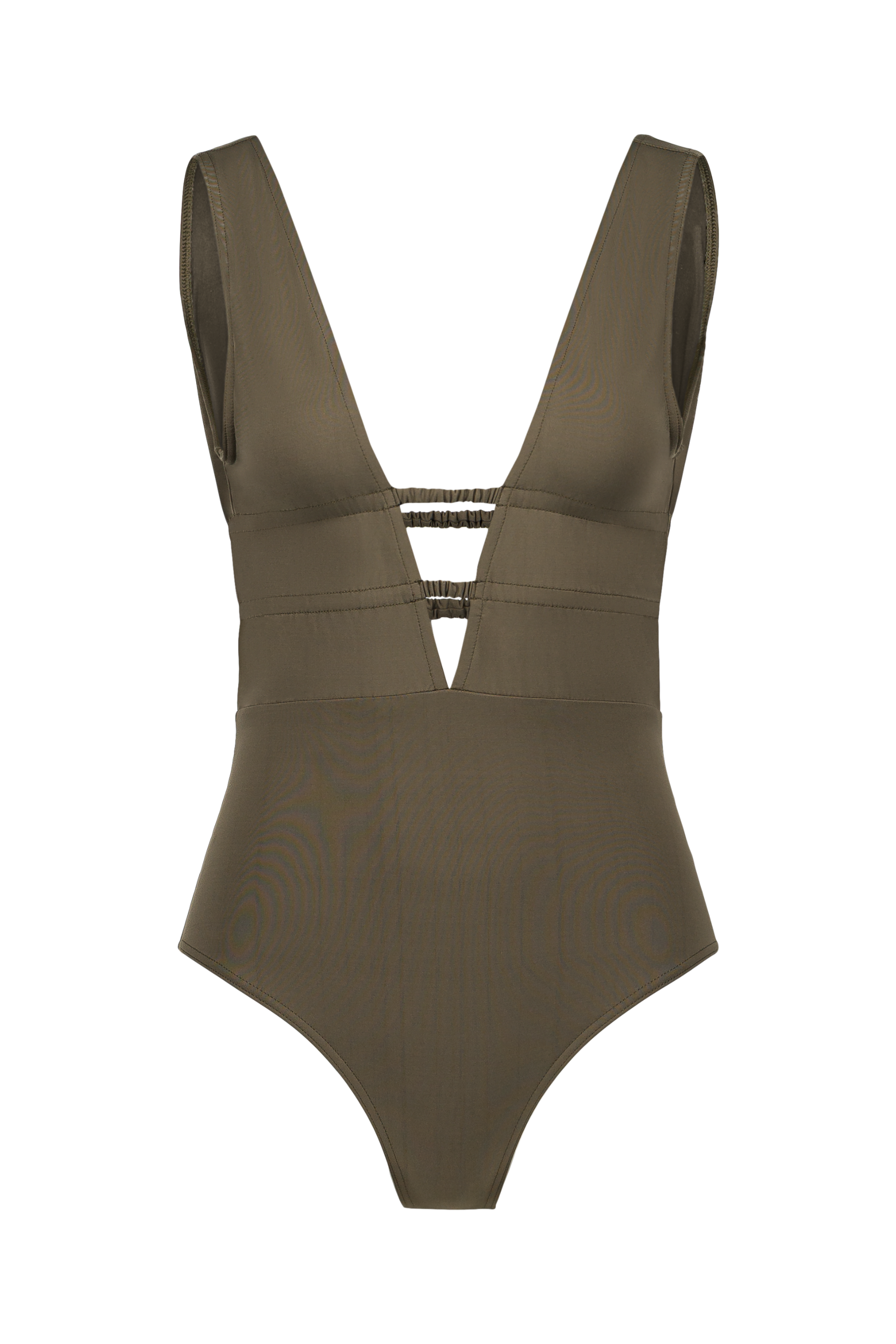 anja-paris-le-captivant-kaki-maillot-de-bain-une-pi-ce-d-collet-maxi-plongeant-f image 2