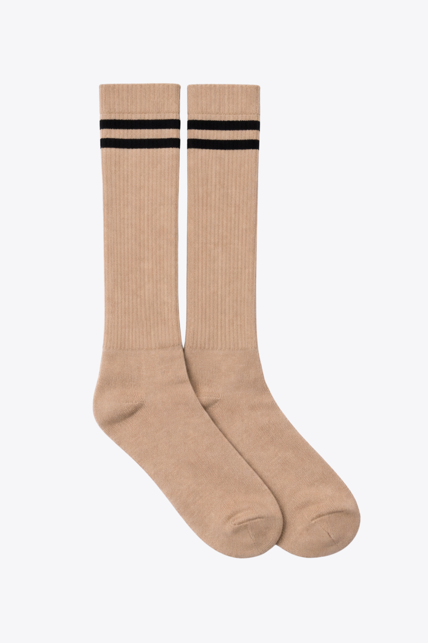 luz-collections-chaussettes-beige-ray-chocolat-chaussettes-coton-sport-quotidien image 1