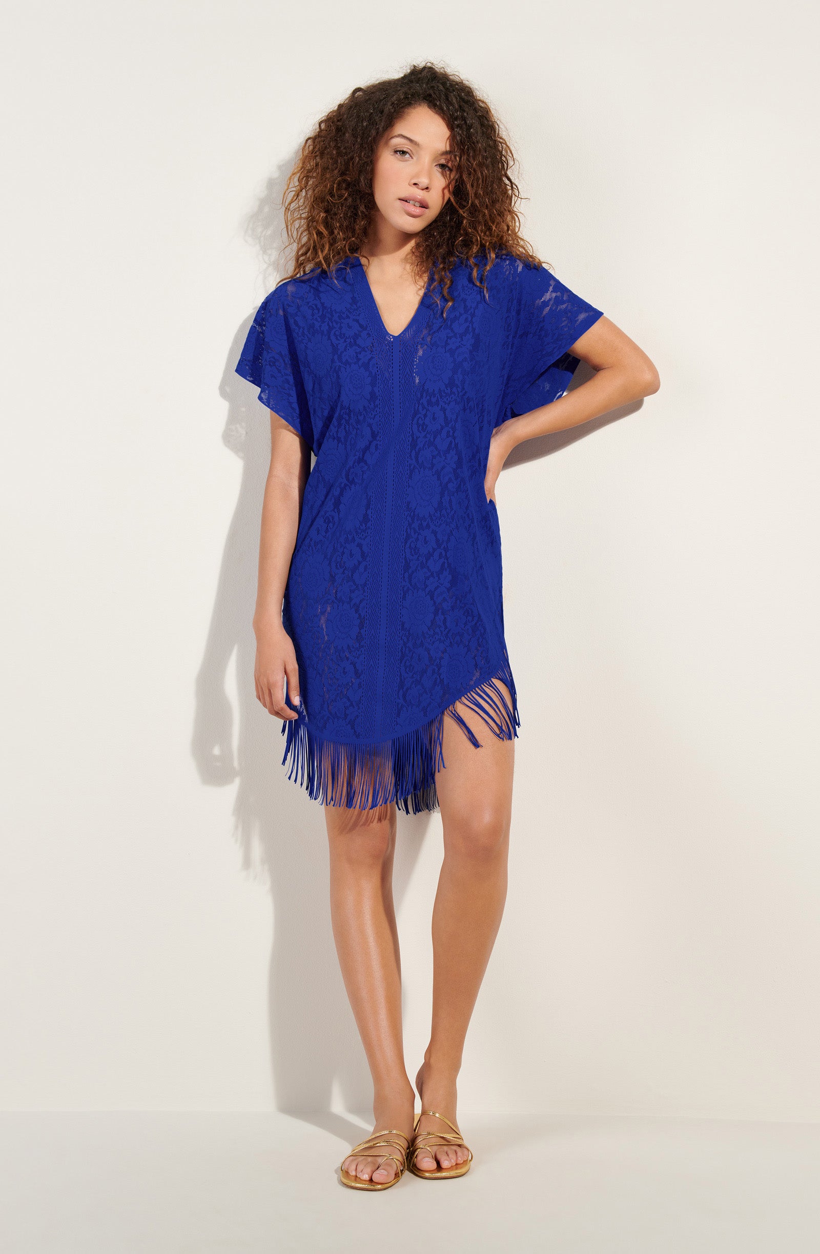 pain-de-sucre-jesse-tunique-poncho-dentelle-saphir image 1