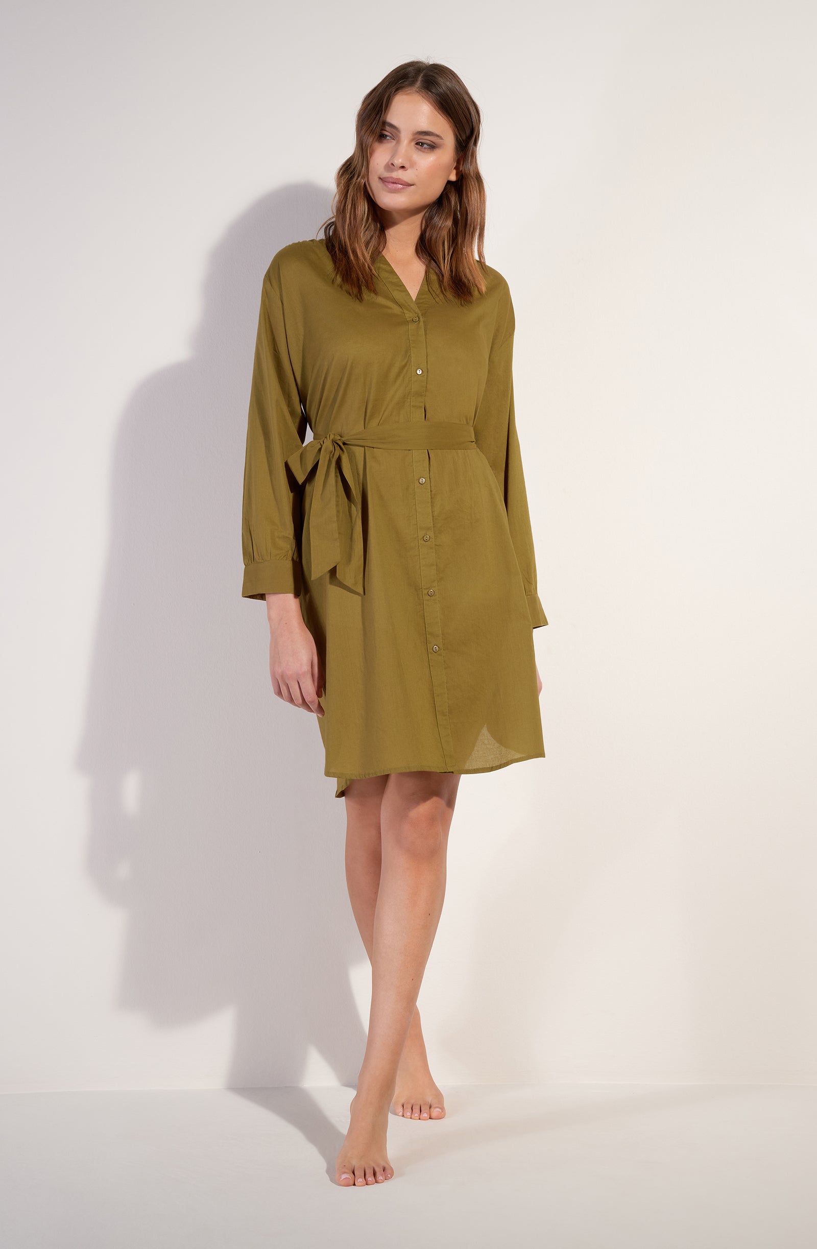 pain-de-sucre-cassandre-robe-chemise-ceintur-e-bronze image 1