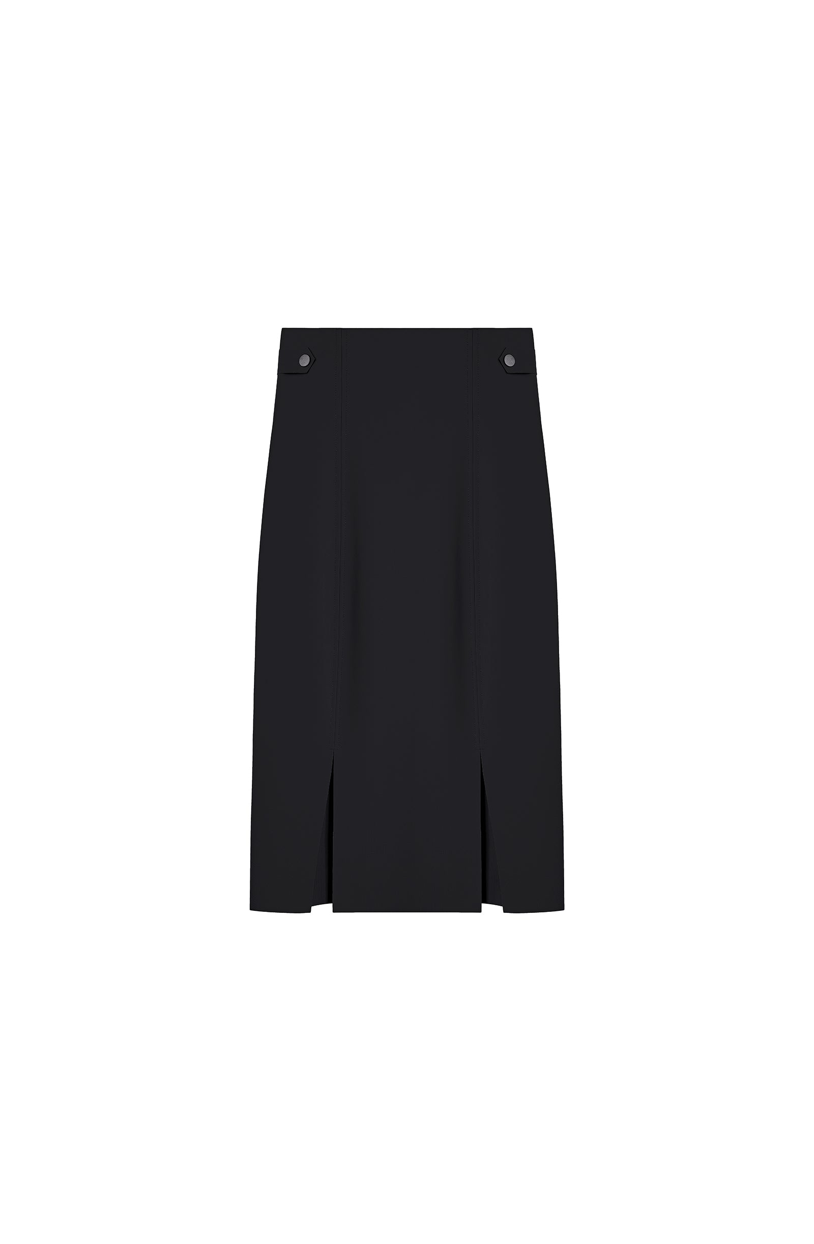 pain-de-sucre-mylane-jupe-fourreau-en-bonded-surpiqu-taille-haute-noir image 7