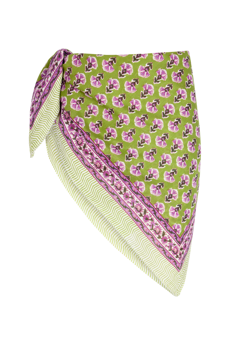anja-paris-le-par-o-imprim-fleurs-vert-pareo-de-plage-180-x-115-cm image 2