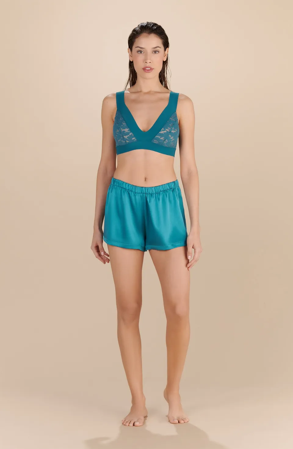 pain-de-sucre-caly-short-ample-en-soie-stretch-taille-lastiqu-e-persan-bleu image 1