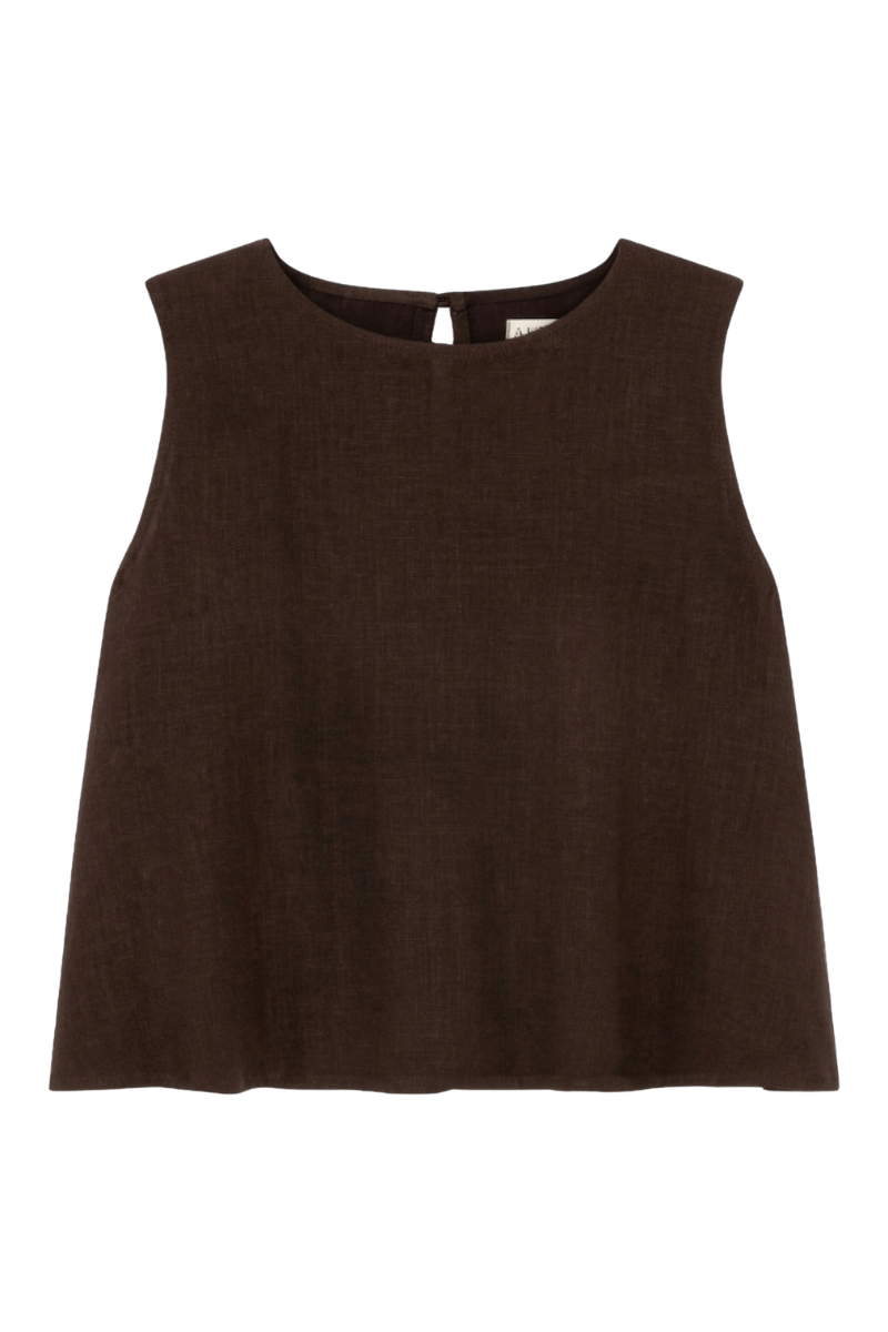 anja-paris-le-confortable-chocolat-top-crop-beachwear-col-rond image 2