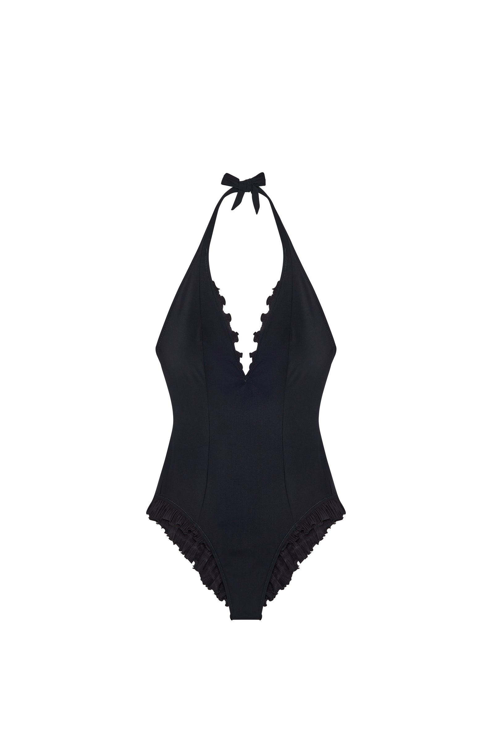 pain-de-sucre-caylane-maillot-une-pi-ce-string-dos-nu-noir-volants image 4