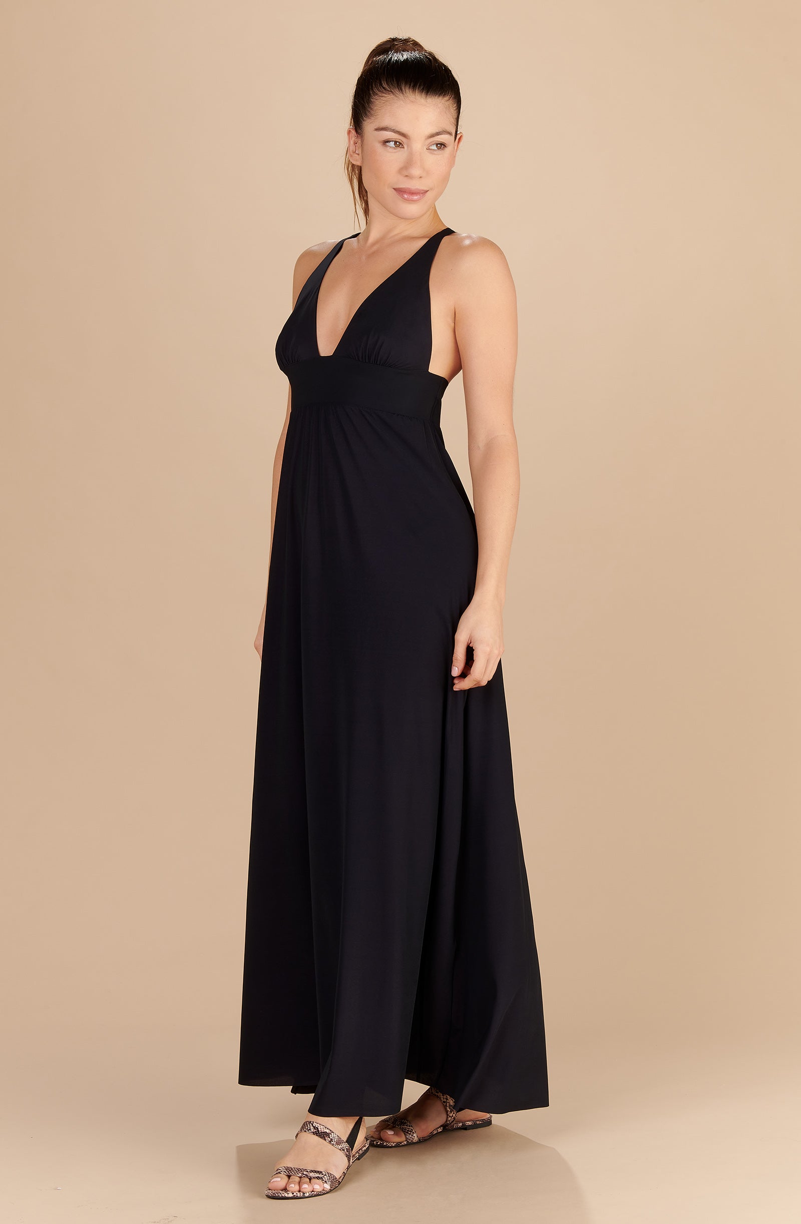 pain-de-sucre-vick-robe-longue-de-plage-noir image 5