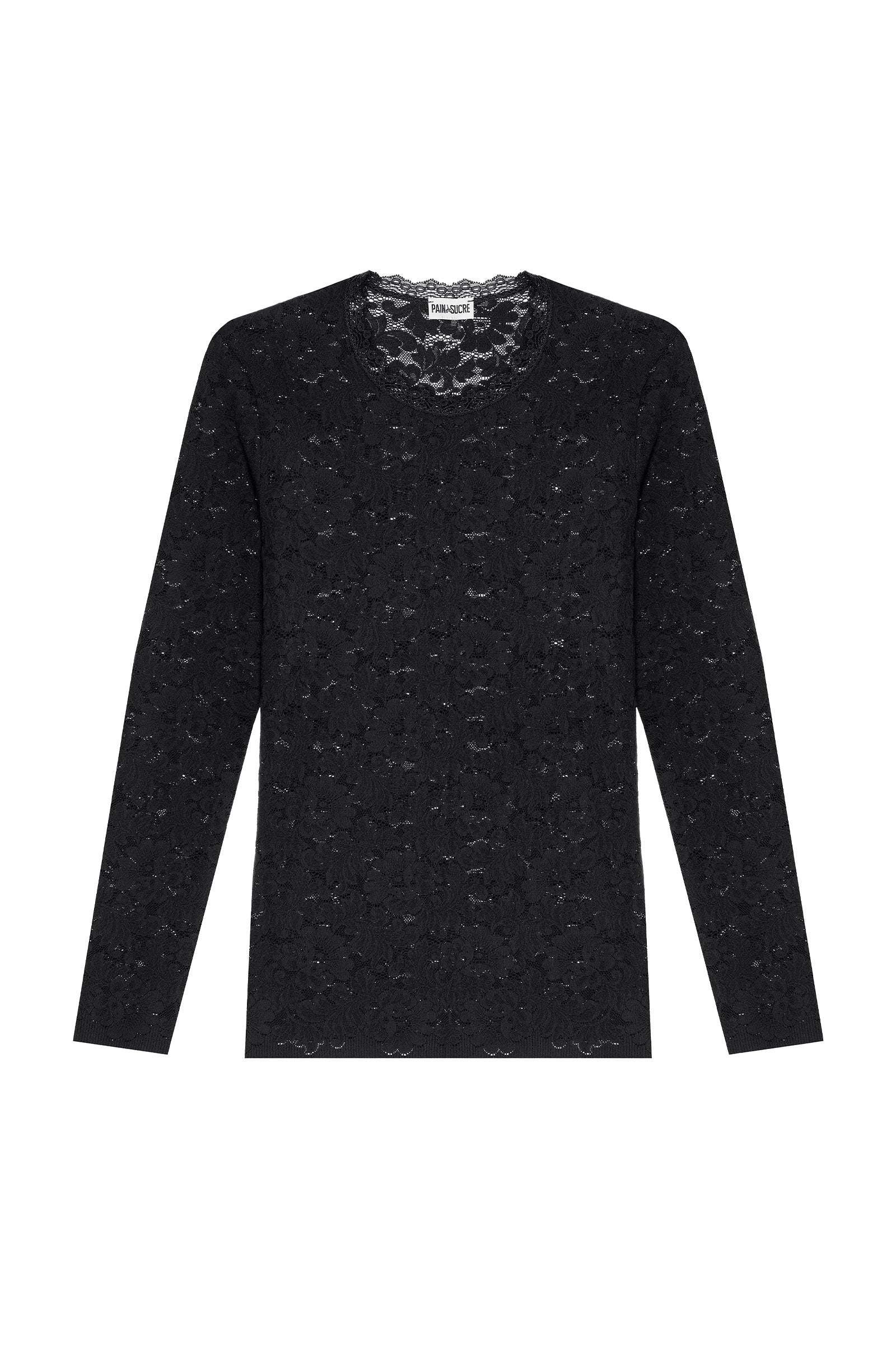 pain-de-sucre-tissia-top-homewear-manches-longues-en-dentelle-fran-aise-noir image 4
