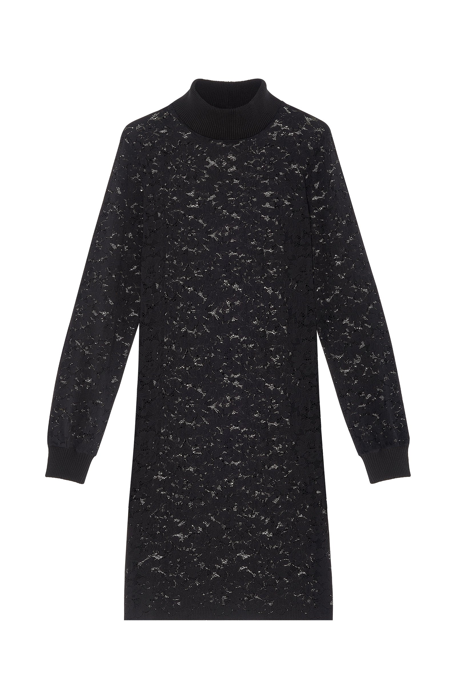 pain-de-sucre-rajae-robe-droite-en-dentelle-fran-aise-noire-col-roul image 4