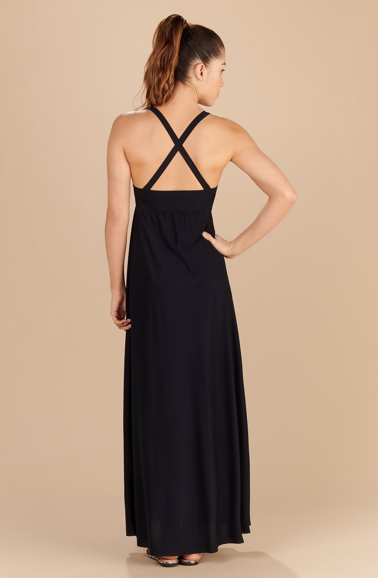 pain-de-sucre-vick-robe-longue-de-plage-noir image 2