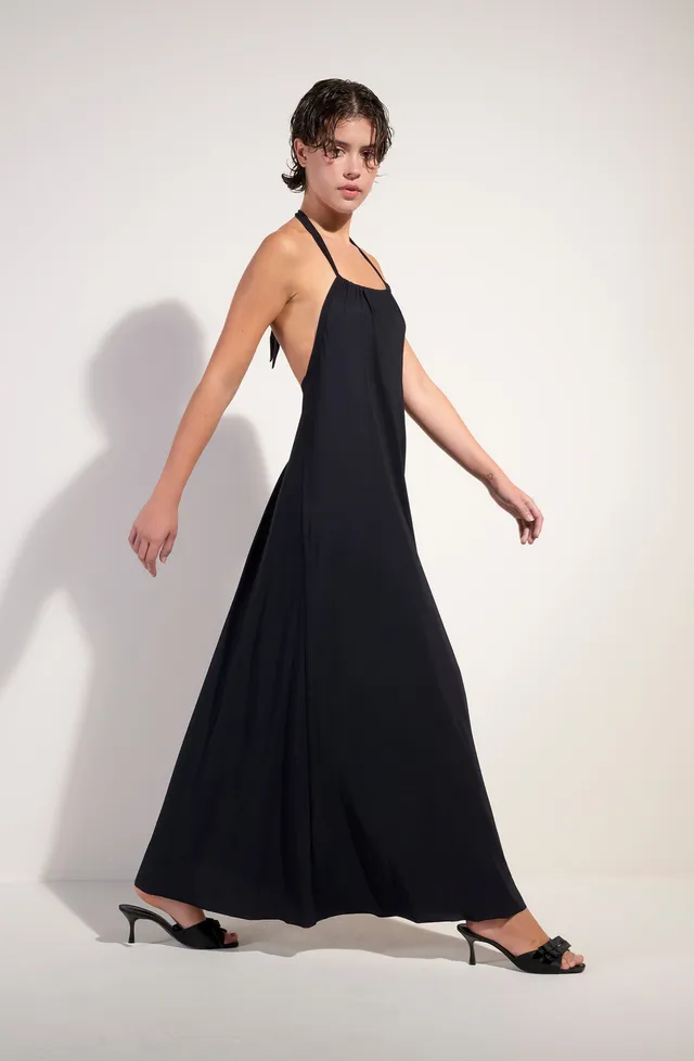 pain-de-sucre-licie-robe-longue-dos-nu-noire-en-voile-extensible image 1