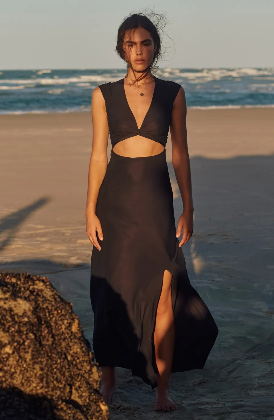 pain-de-sucre-kolil-robe-longue-beachwear-r-versible-noir image 1