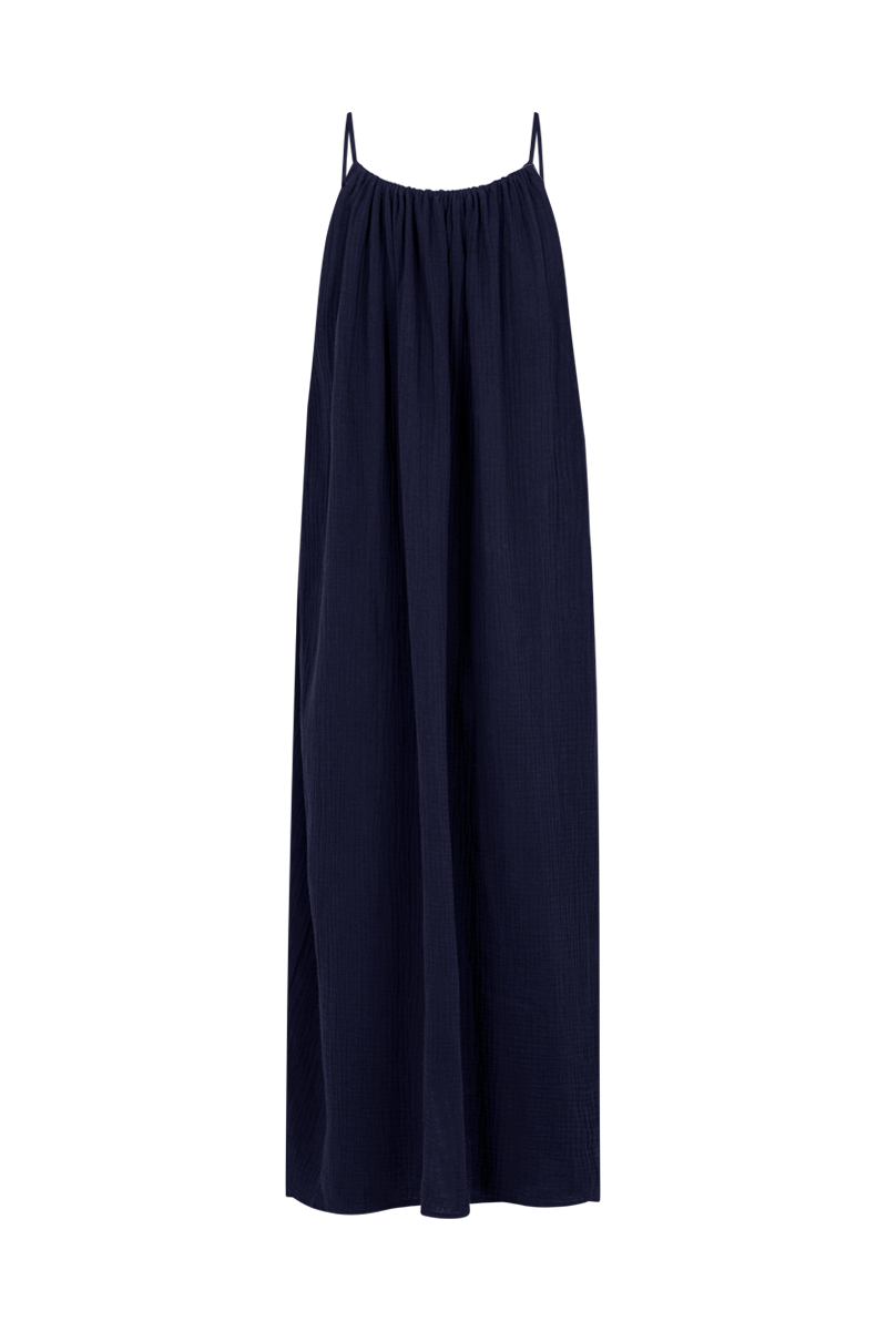 anja-paris-la-robe-robe-de-plage-dos-nu-gaze-de-coton-navy image 2