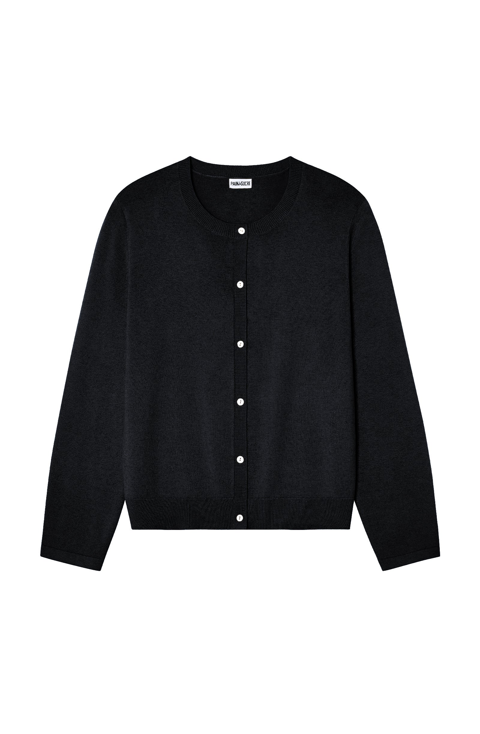 pain-de-sucre-giuli-gilet-manches-longues-boutons-argent-s-noir image 5
