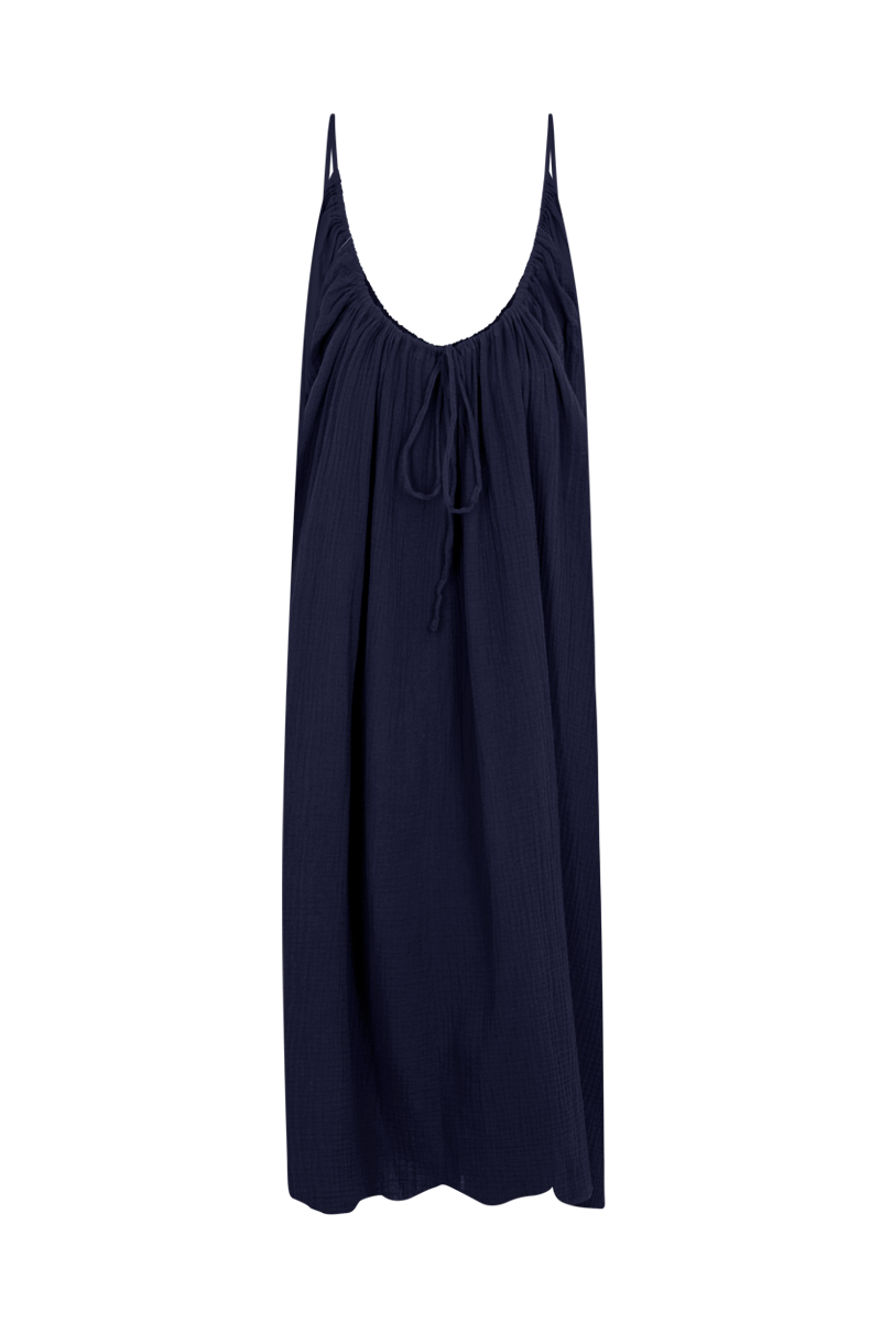 anja-paris-la-robe-robe-de-plage-dos-nu-gaze-de-coton-navy image 3