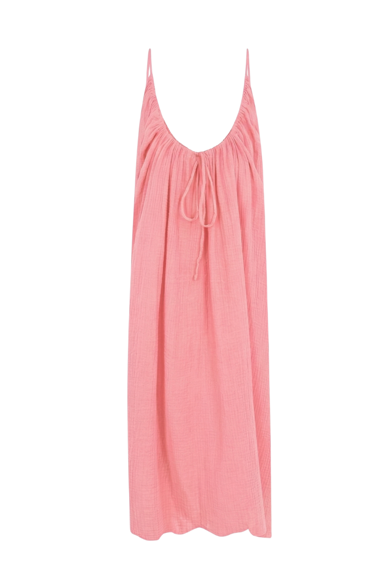 anja-paris-la-robe-dos-nu-rose-sorbet-robe-en-gaze-de-coton image 3
