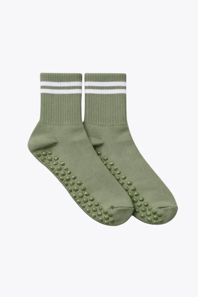 luz-collections-chaussettes-anti-d-rapantes-hautes-vertes-pomme image 1