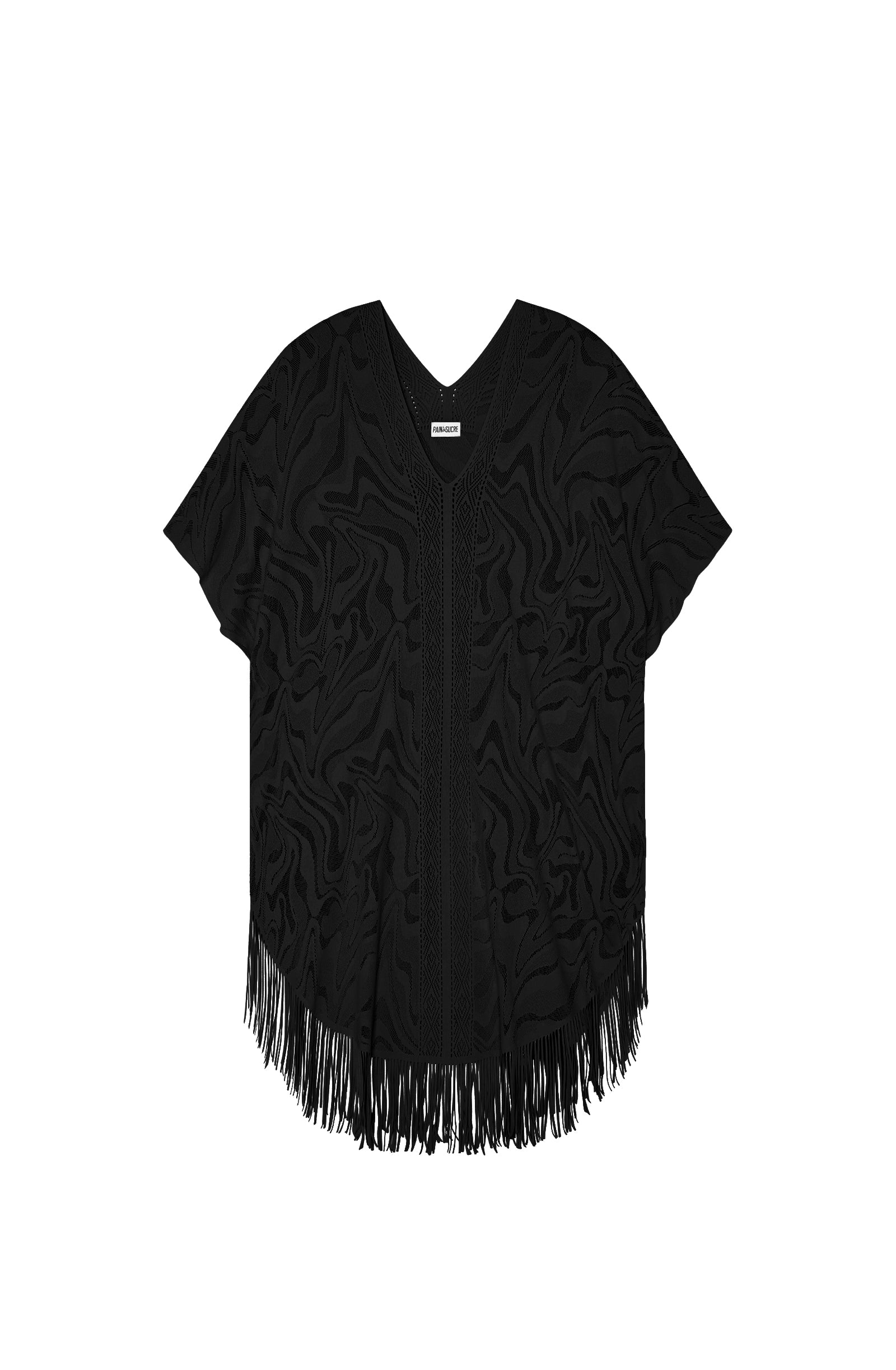 pain-de-sucre-pery-poncho-tuniques-plage-dentelle-noir image 1