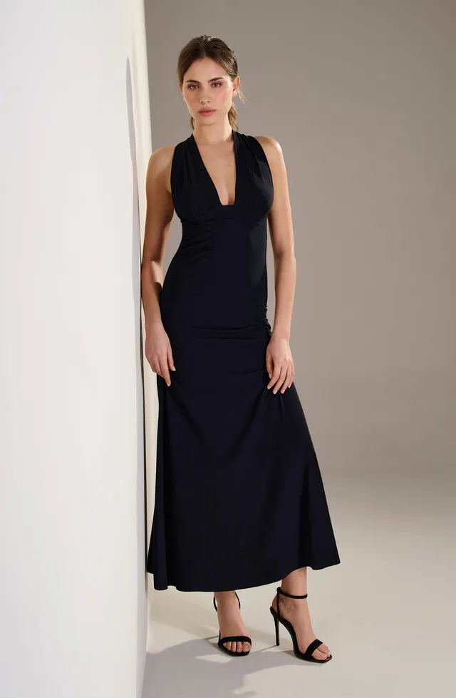 pain-de-sucre-reena-robe-longue-beachwear-noire image 1