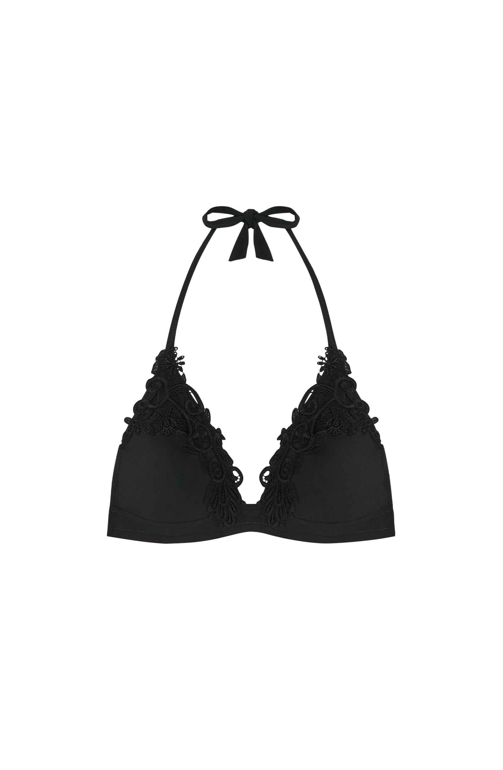 pain-de-sucre-misi-haut-de-maillot-triangle-guipure-de-coton-noir image 5