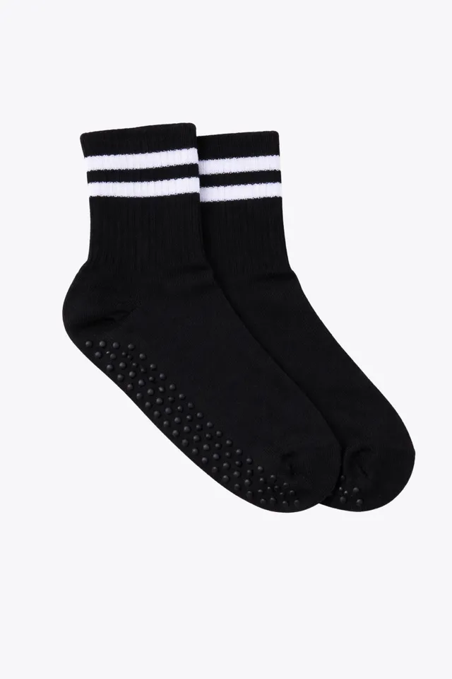 luz-collections-chaussettes-hautes-noires-anti-d-rapantes-ray-es image 1