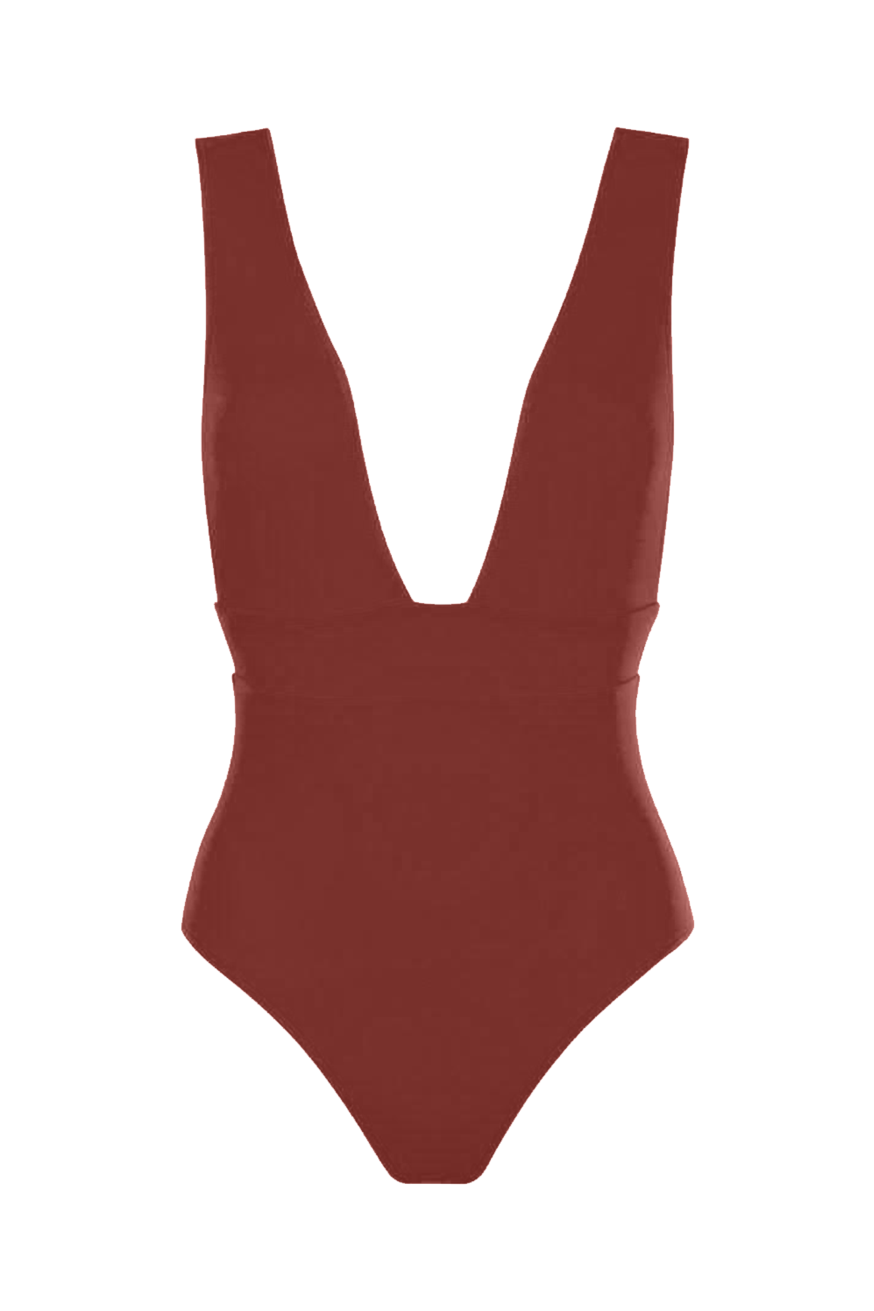 anja-paris-le-plongeant-terracotta-maillot-de-bain-une-pi-ce-d-collet-plongeant image 2