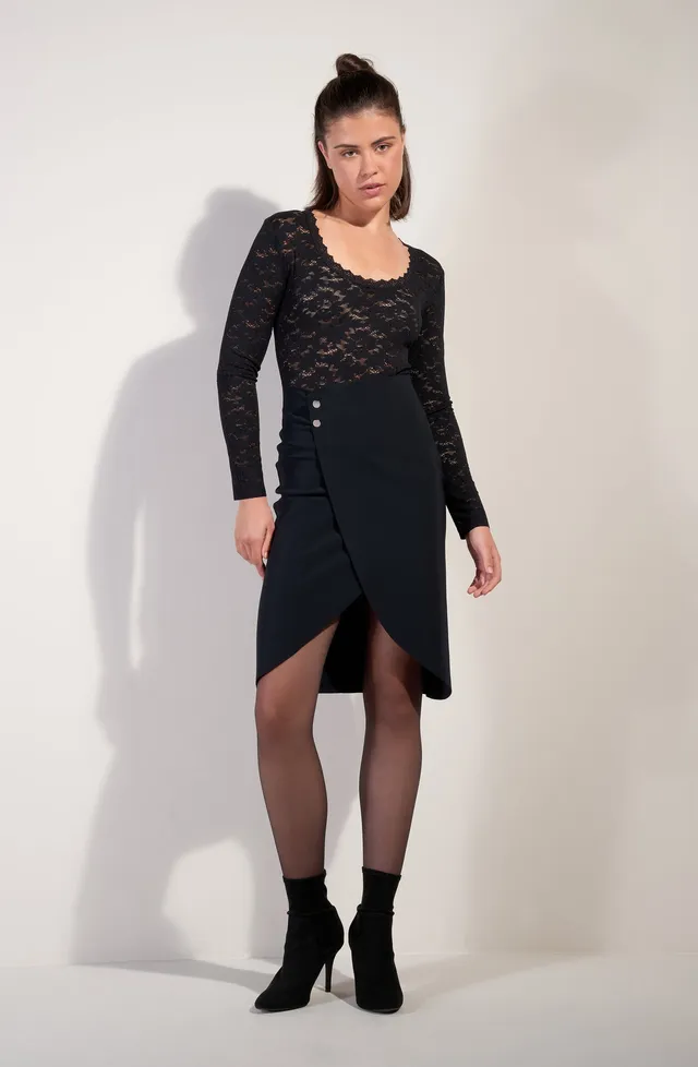 pain-de-sucre-yonha-jupe-tulipe-taille-haute-noir image 1