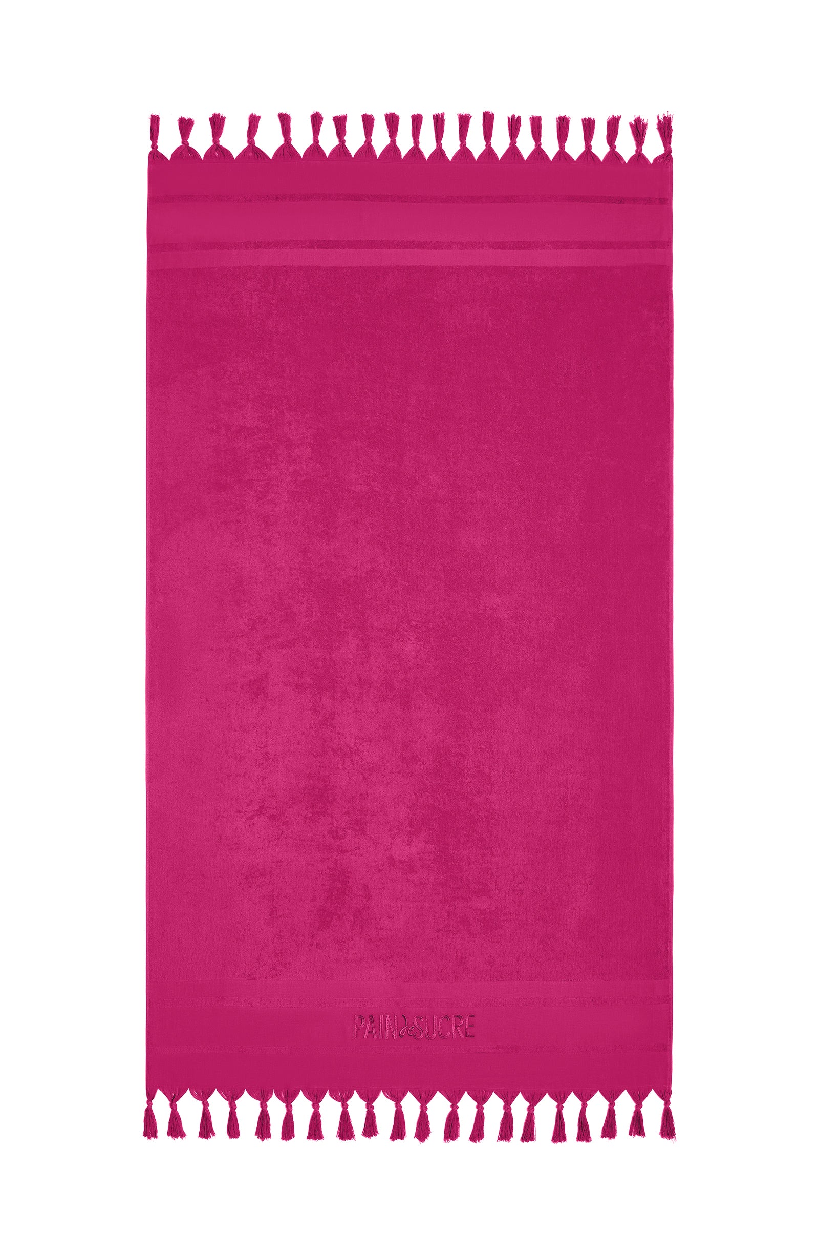 pain-de-sucre-zaina-fouta-en-ponge-brod-e-100-coton-framboise image 2