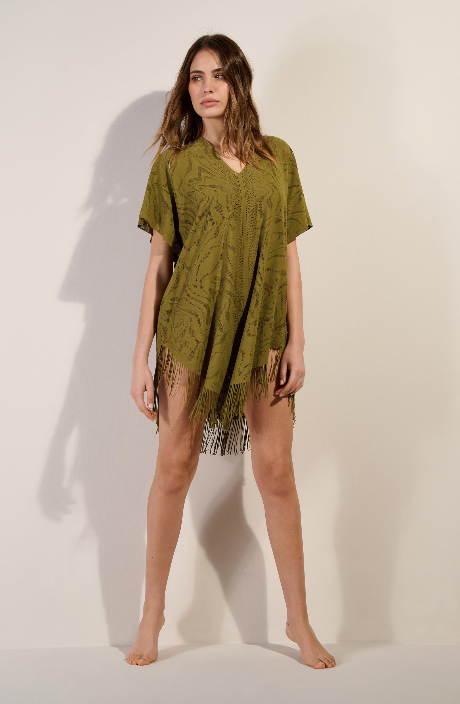 pain-de-sucre-pery-bronze-tunique-poncho-dentelle-franges image 1