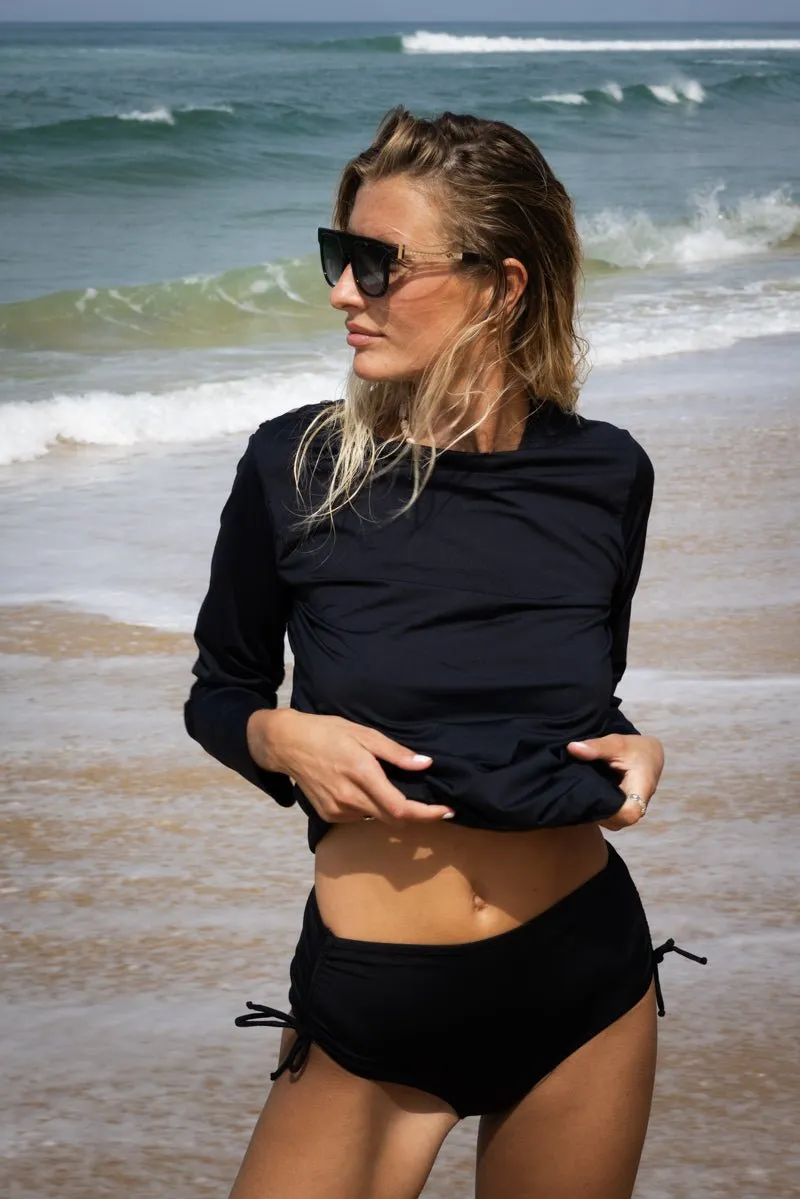 les-ultraviolettes-anglet-t-shirt-anti-uv-femme-manches-longues-noir image 1