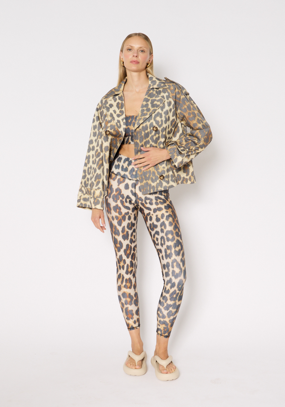 luz-collections-legging-de-sport-fleur-l-opard-b-r-nice-taille-haute image 1