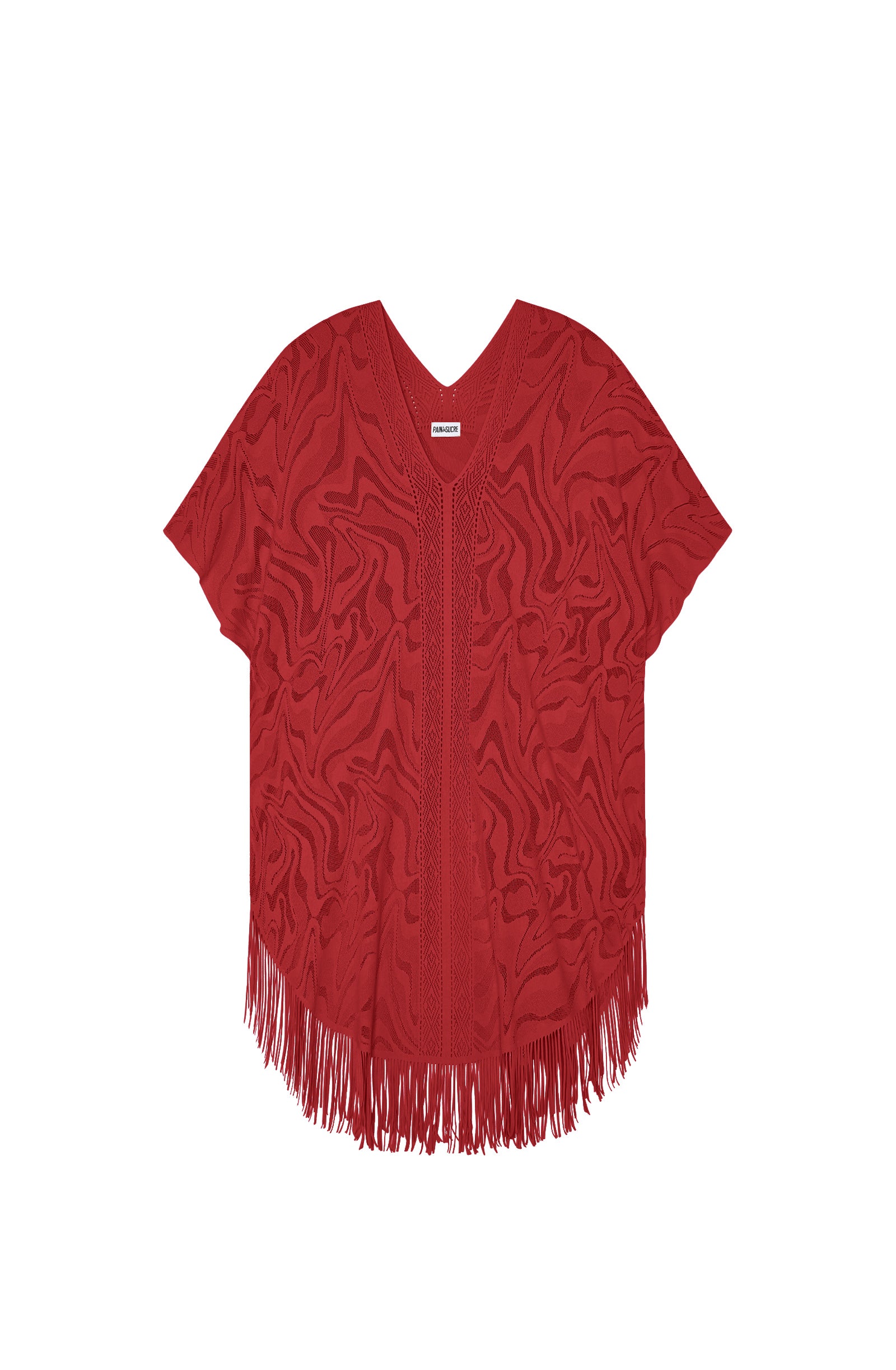 pain-de-sucre-pery-poncho-beachwear-dentelle-franges-garance image 1