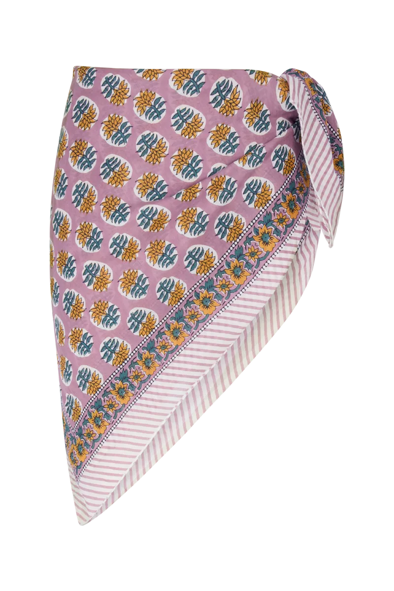 anja-paris-le-par-o-imprim-jaune-prune-pareo-de-plage-180-x-115-cm image 1