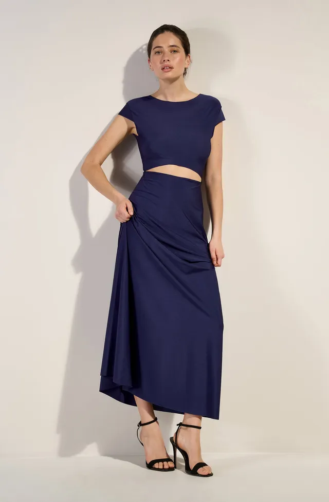 pain-de-sucre-lil-robe-longue-fluide-multi-positions-navy image 1