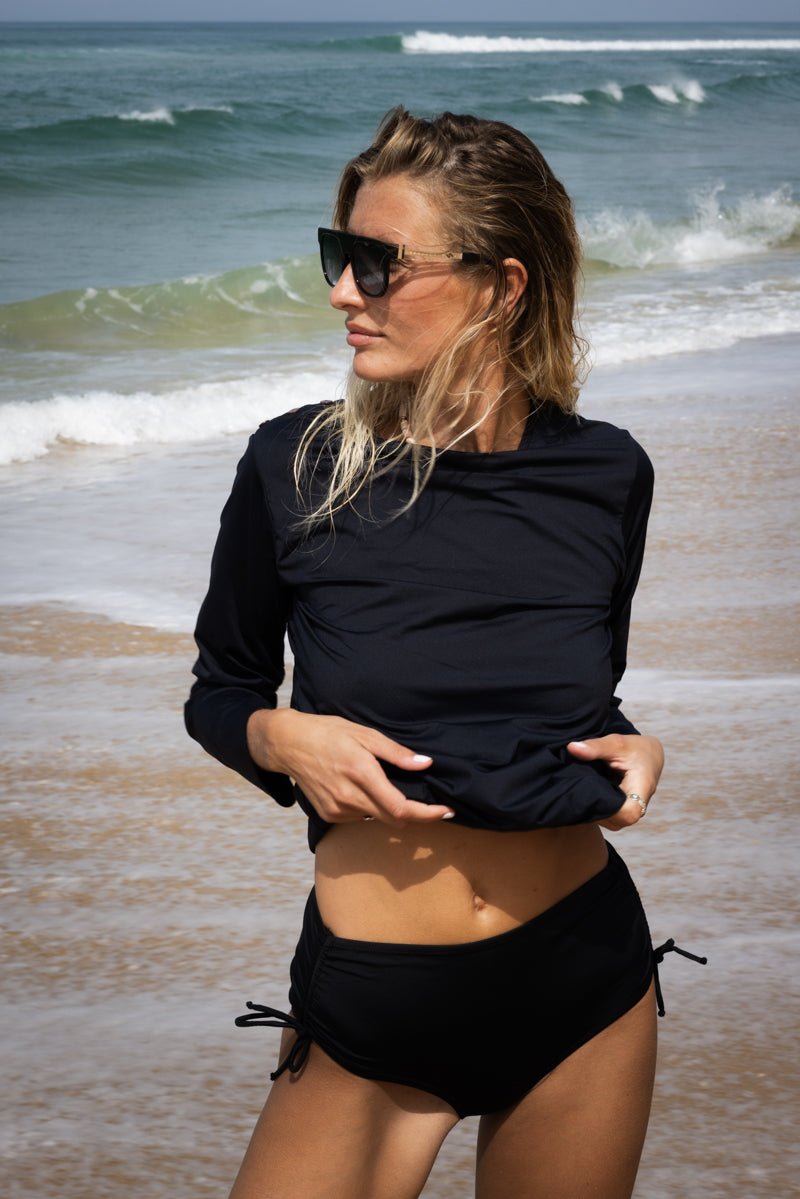 les-ultraviolettes-anglet-t-shirt-anti-uv-femme-manches-longues-noir image 1