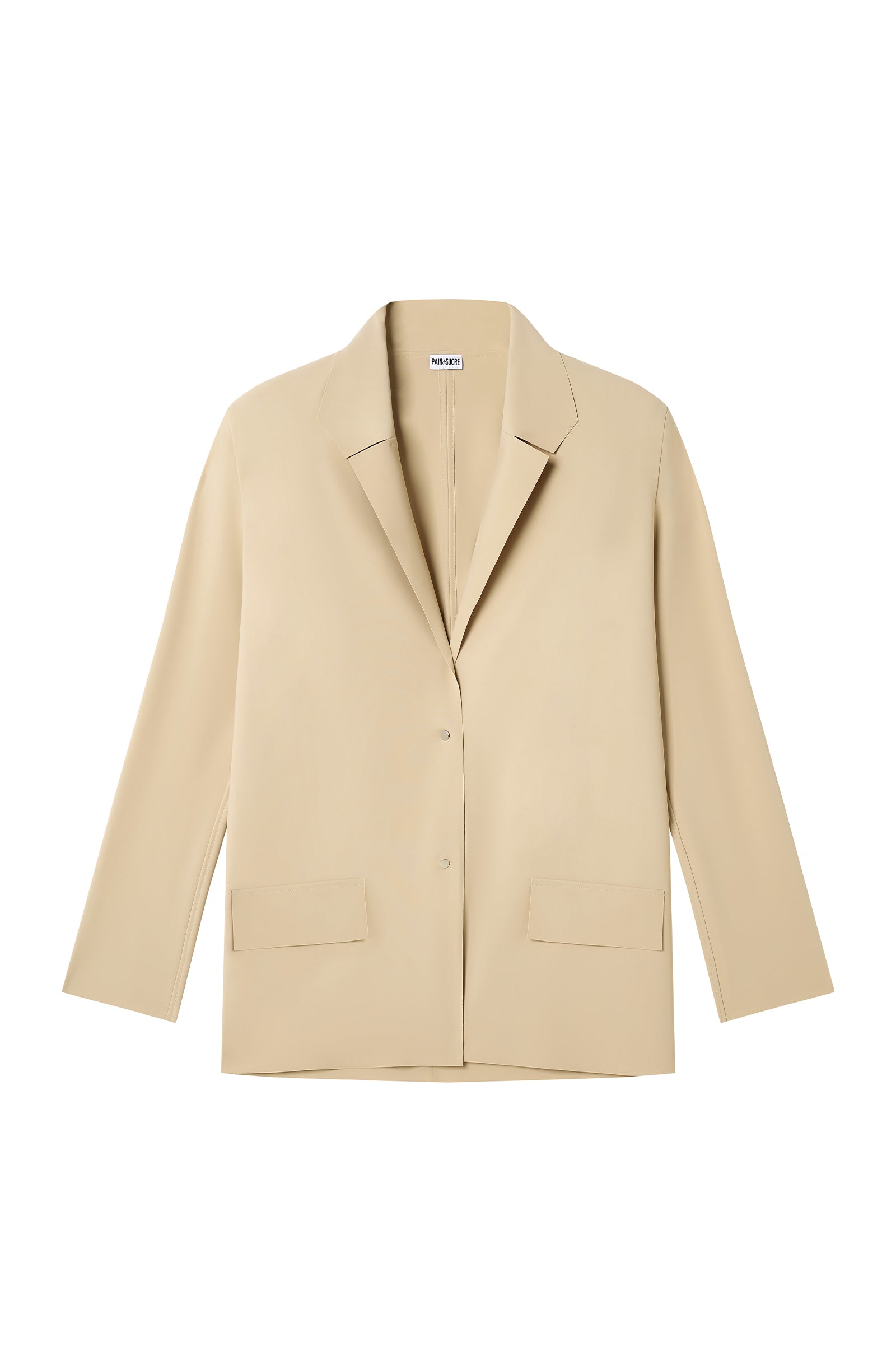 pain-de-sucre-blake-blazer-oversize-en-bonded-paulettes-int-gr-es-sable image 5