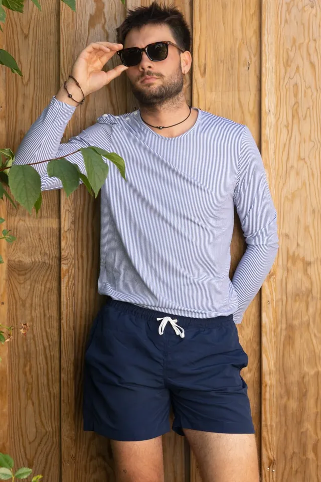 les-ultraviolettes-marlon-tee-shirt-anti-uv-homme-marini-re-rayure-summer-in-bia image 1