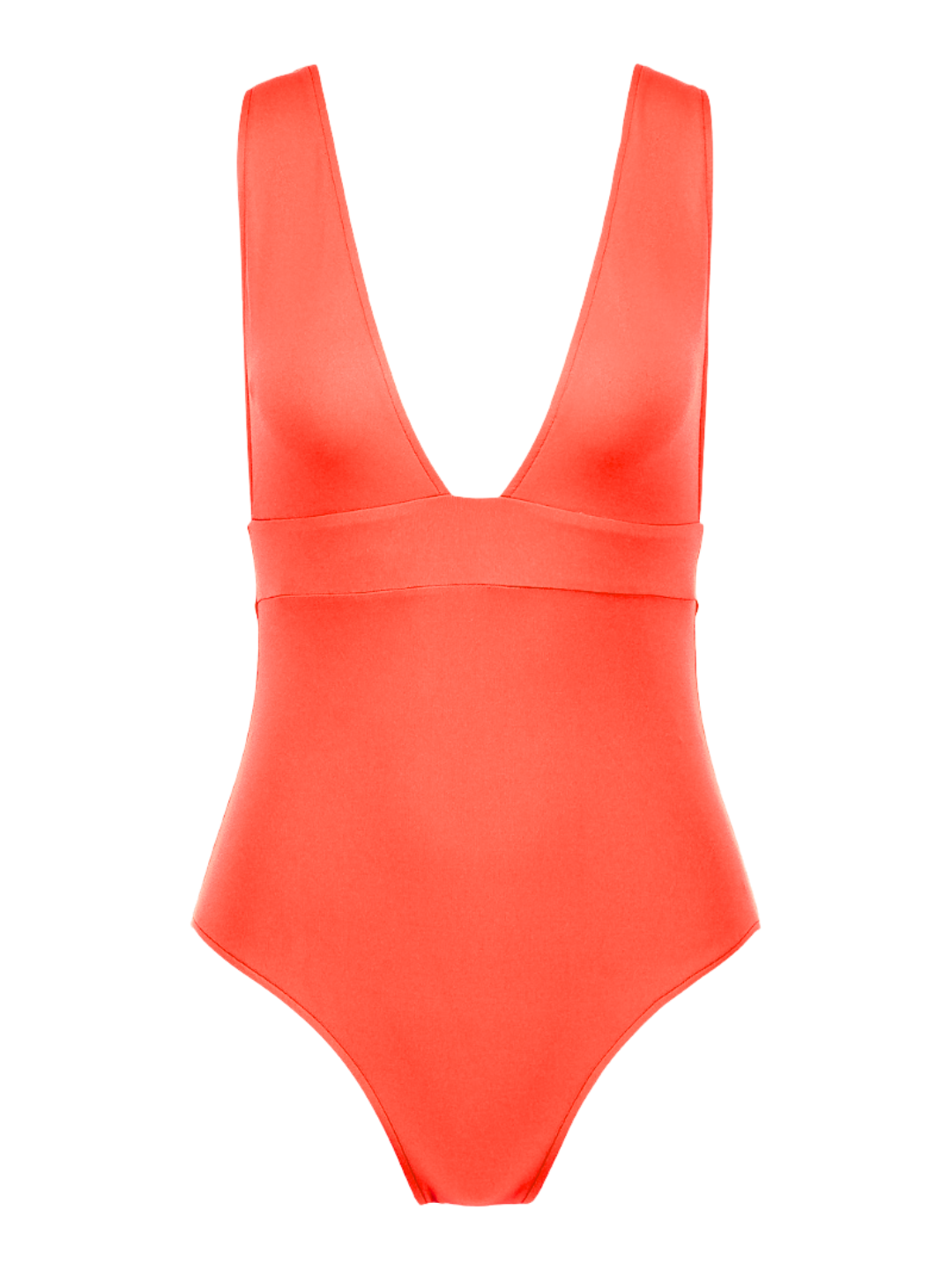 anja-paris-le-plongeant-maillot-de-bain-une-pi-ce-d-collet-plongeant-corail image 2