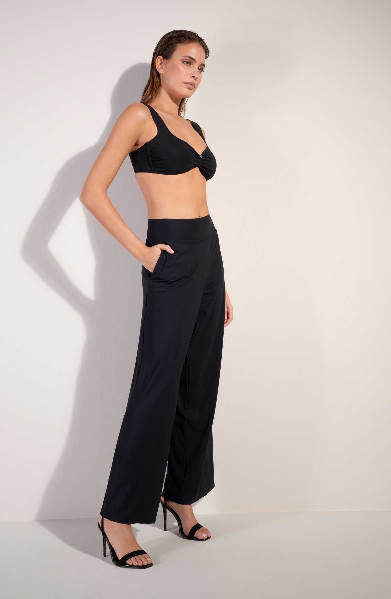 pain-de-sucre-pitta-pantalon-ample-noir-en-voile-l-ger-extensible-large-ceinture image 3