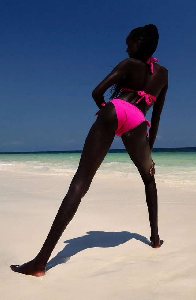 pain-de-sucre-diva-bas-de-maillot-bikini-nouer-framboise image 1