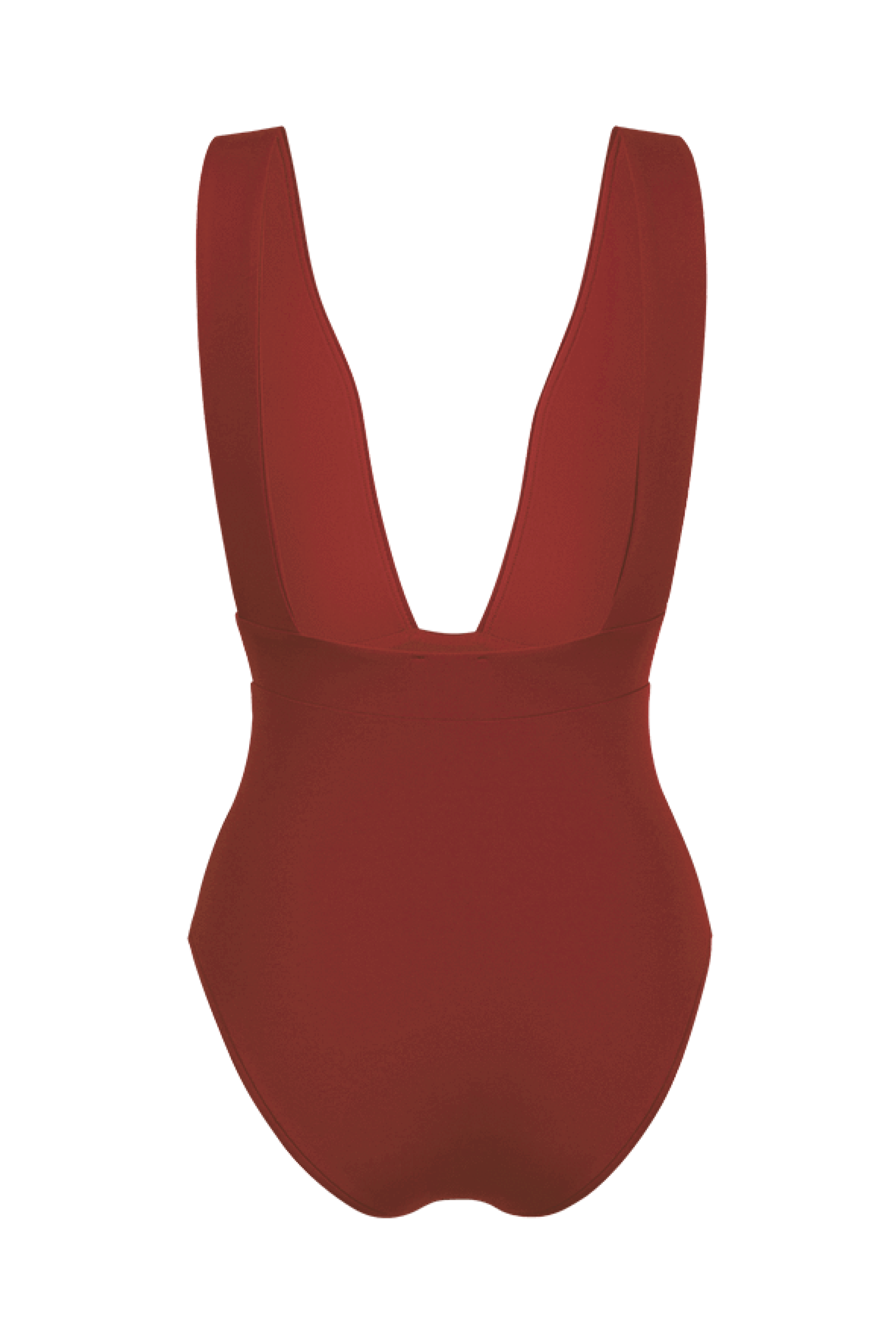 anja-paris-le-plongeant-terracotta-maillot-de-bain-une-pi-ce-d-collet-plongeant image 3