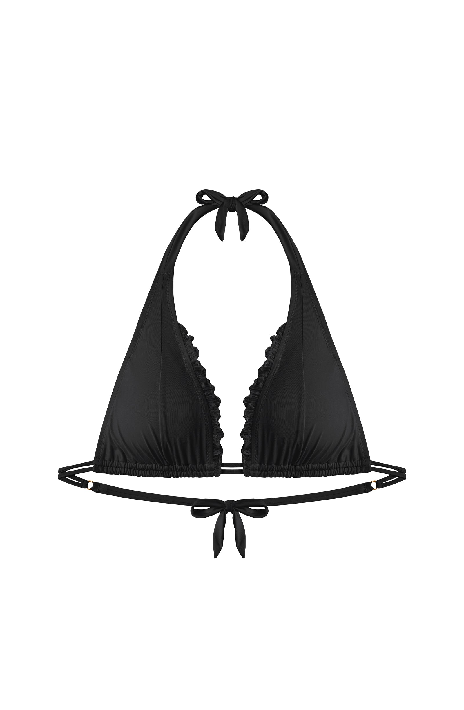 pain-de-sucre-amelys-noir-haut-de-maillot-triangle-volants-avec-coques-amovibles image 5